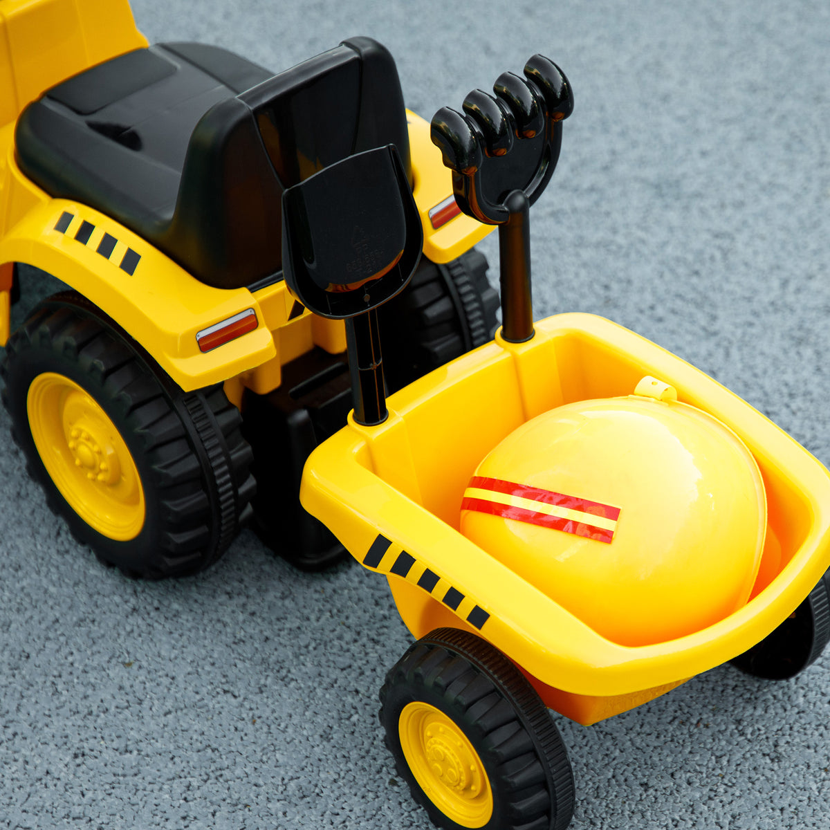 Caterpillar Licensed No Power Ride On Tractor with Shovel, Trailer-Toys & Games > Baby & Toddler Toys > Riding & Rocking Toys > Toy Excavators-DECOROLALA