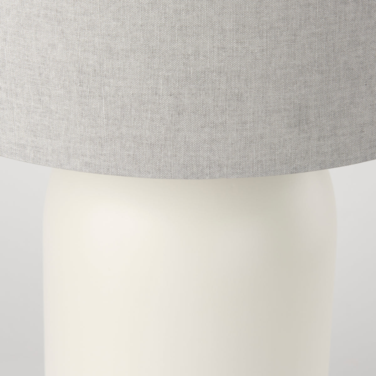 Cato 20.0L x 20.0W x 33.5H Cream Base W/White Shade Table Lamp-Table Lamps-DECOROLALA