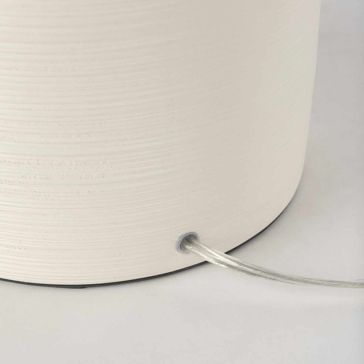 Cato 20.0L x 20.0W x 33.5H Cream Base W/White Shade Table Lamp-Table Lamps-DECOROLALA