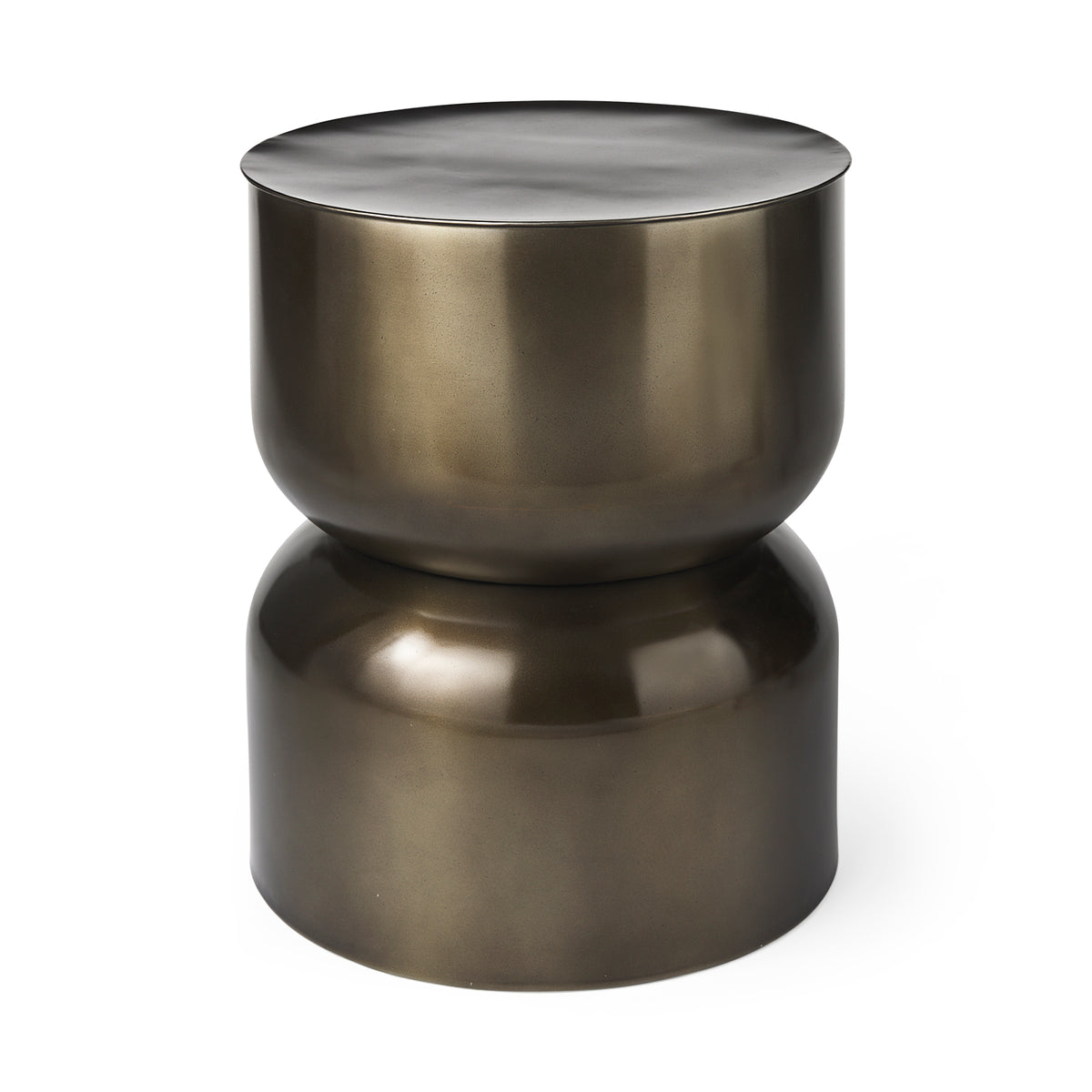 Catriona 17L x 17W x 20H Gold Accent Hourglass Table-Accent Tables-DECOROLALA