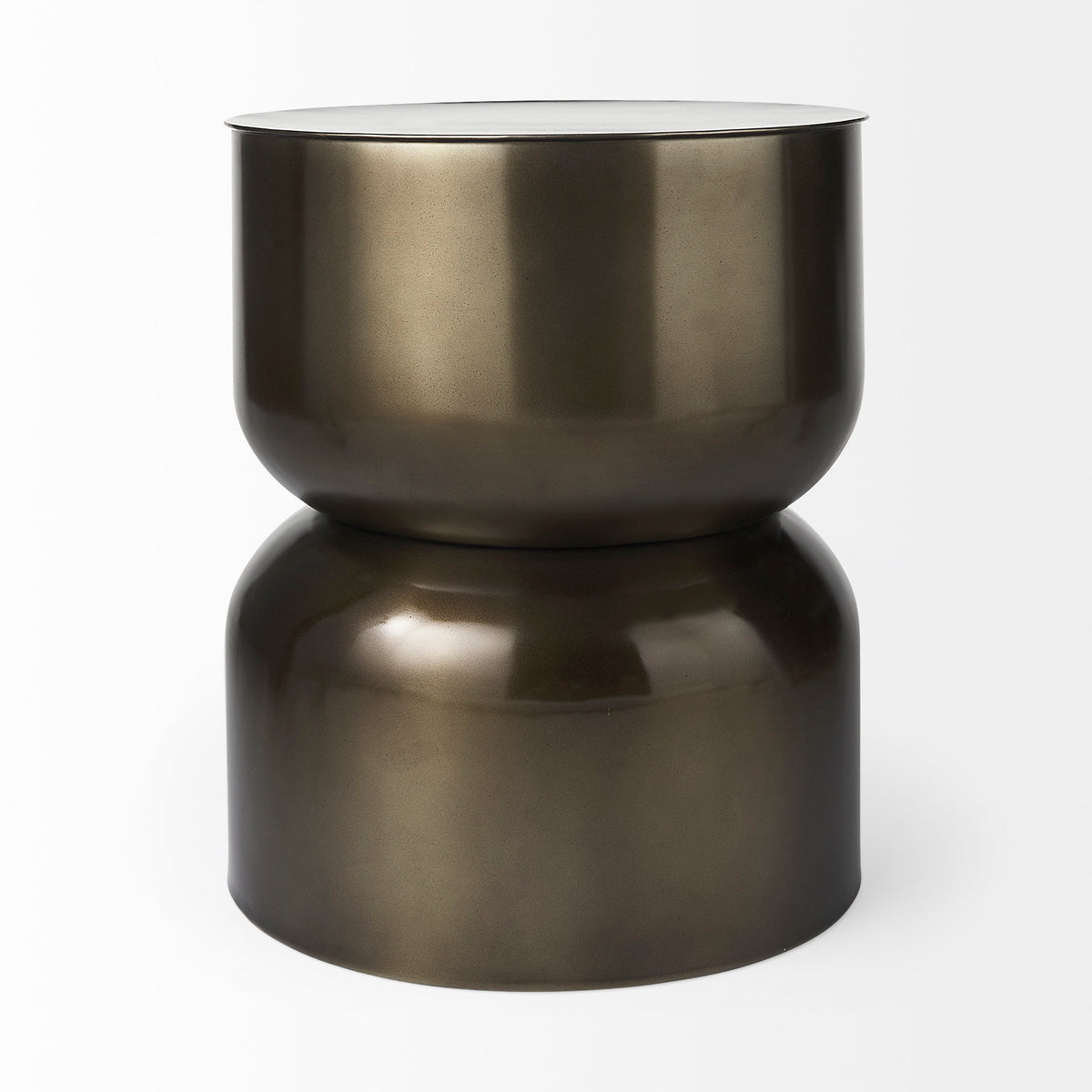 Catriona 17L x 17W x 20H Gold Accent Hourglass Table-Accent Tables-DECOROLALA