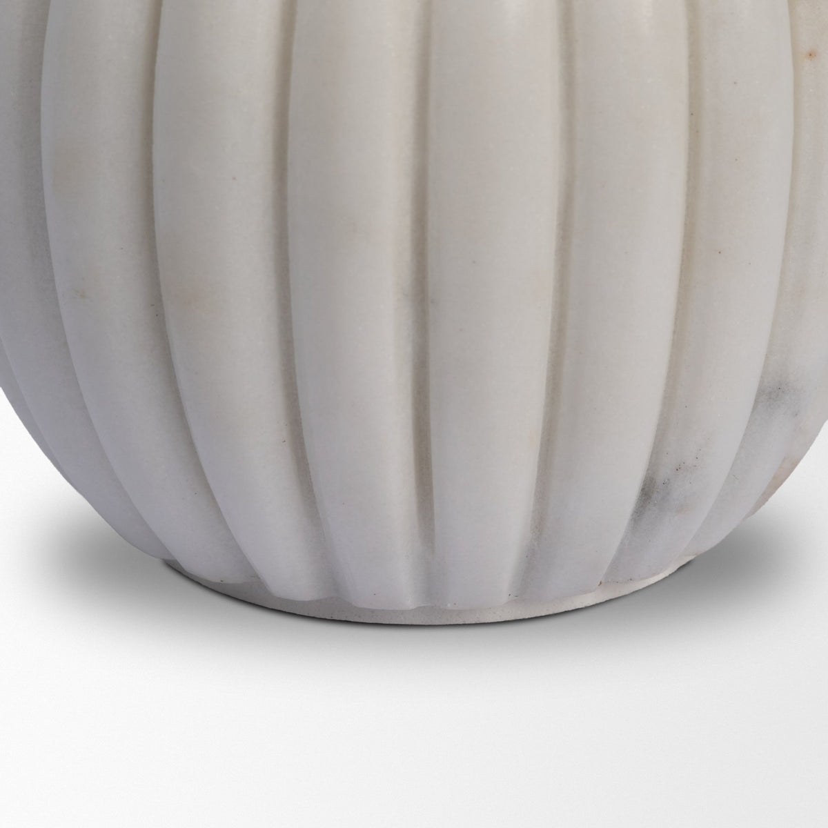 Cava Ribbed White Marble Mortar & Pestle-Objects-DECOROLALA