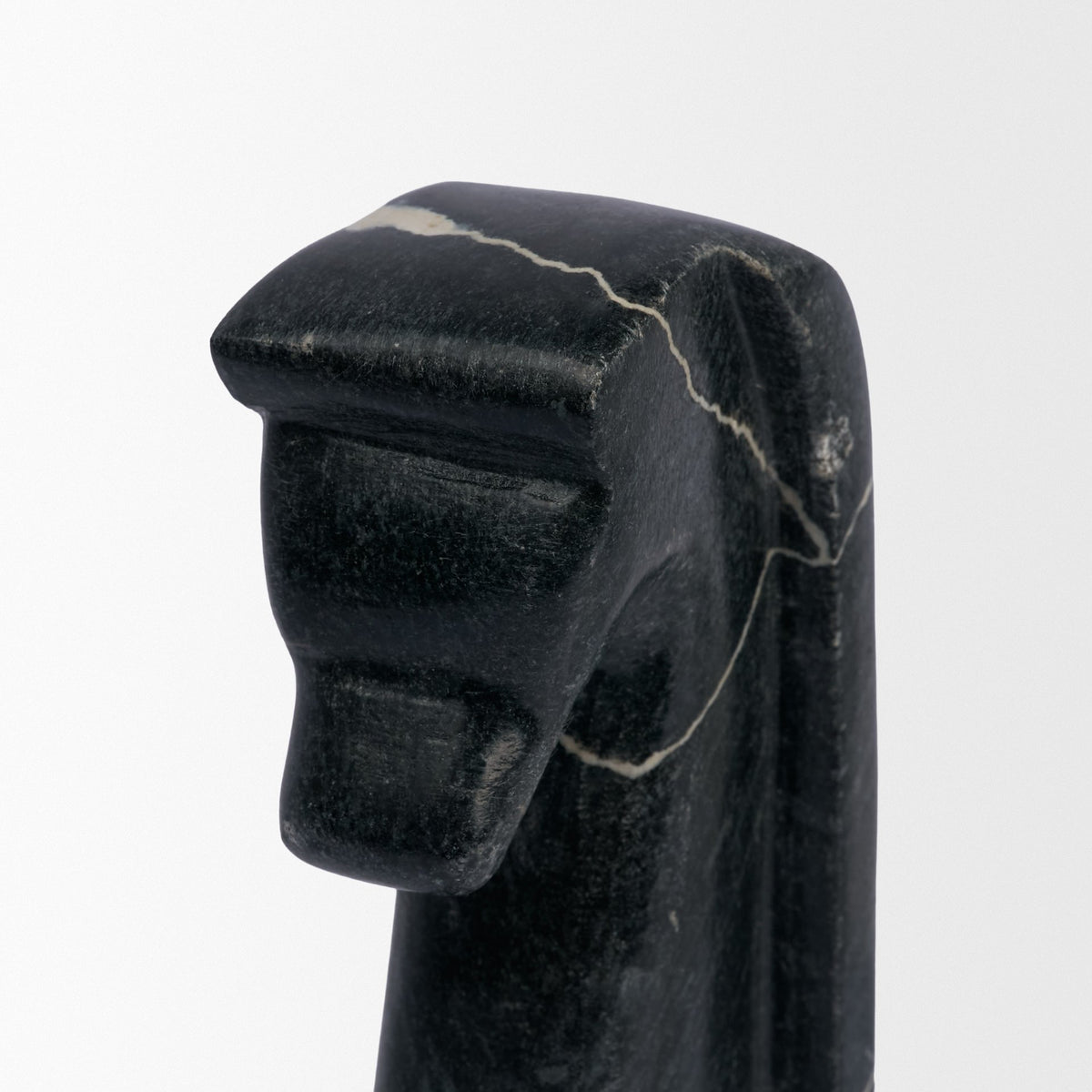 Cavalli Black and White Marble Horse Bookends-Bookends-DECOROLALA