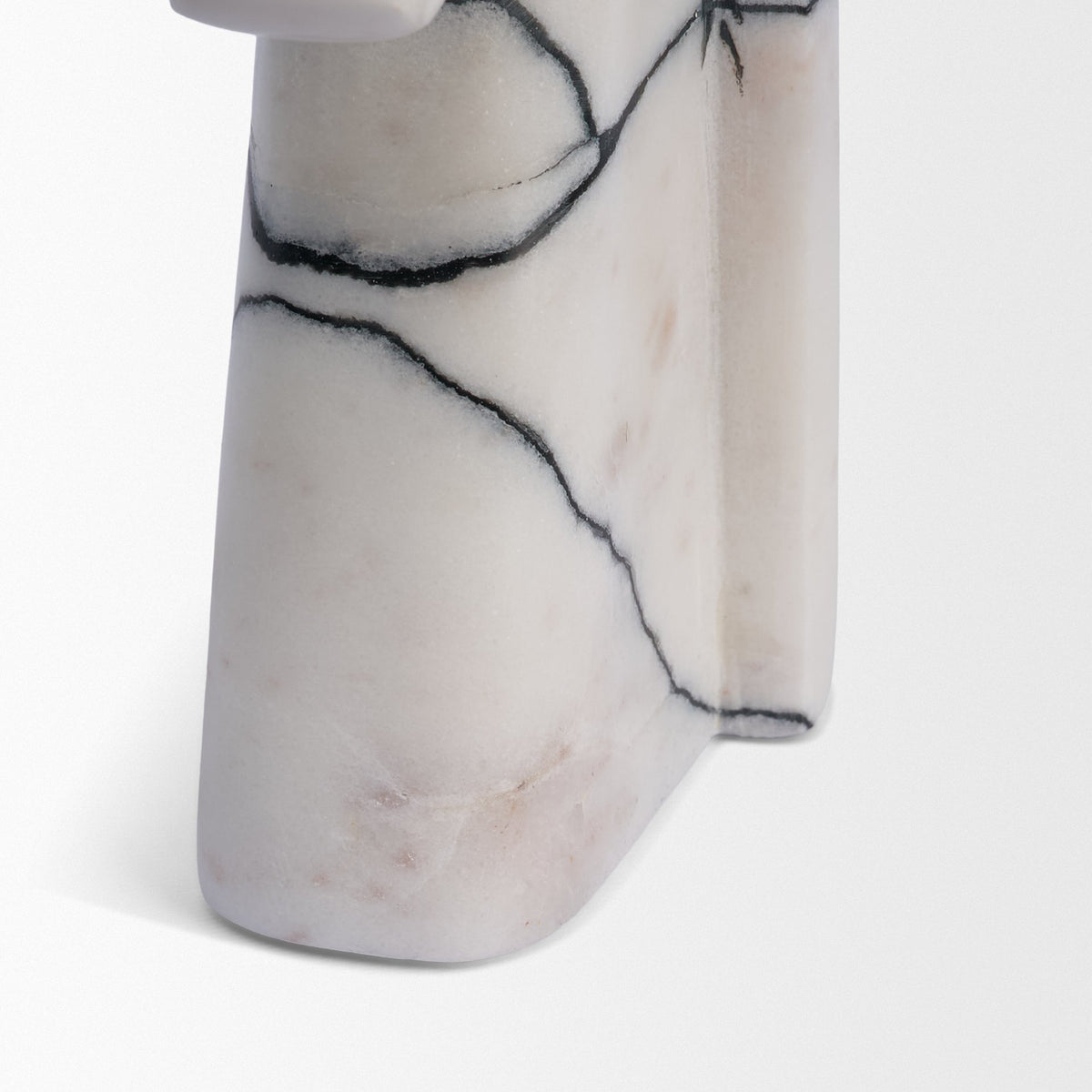 Cavalli Black and White Marble Horse Bookends-Bookends-DECOROLALA