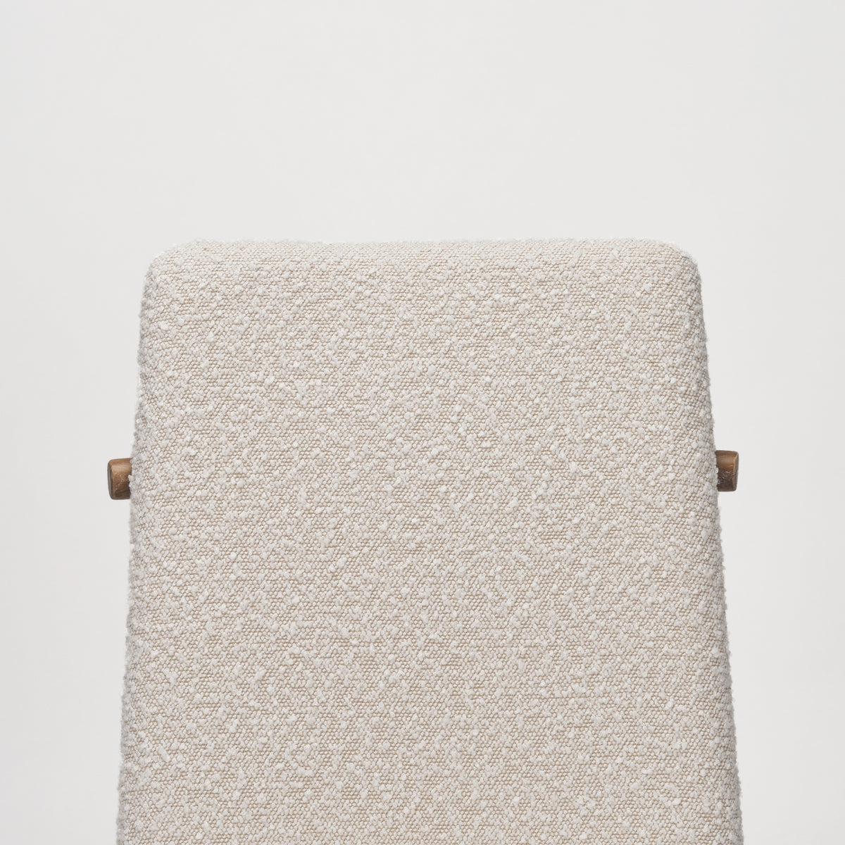 Cavett Curved Back Dining Side Chair | Cream Boucle w/ Wood-Dining Chairs-DECOROLALA