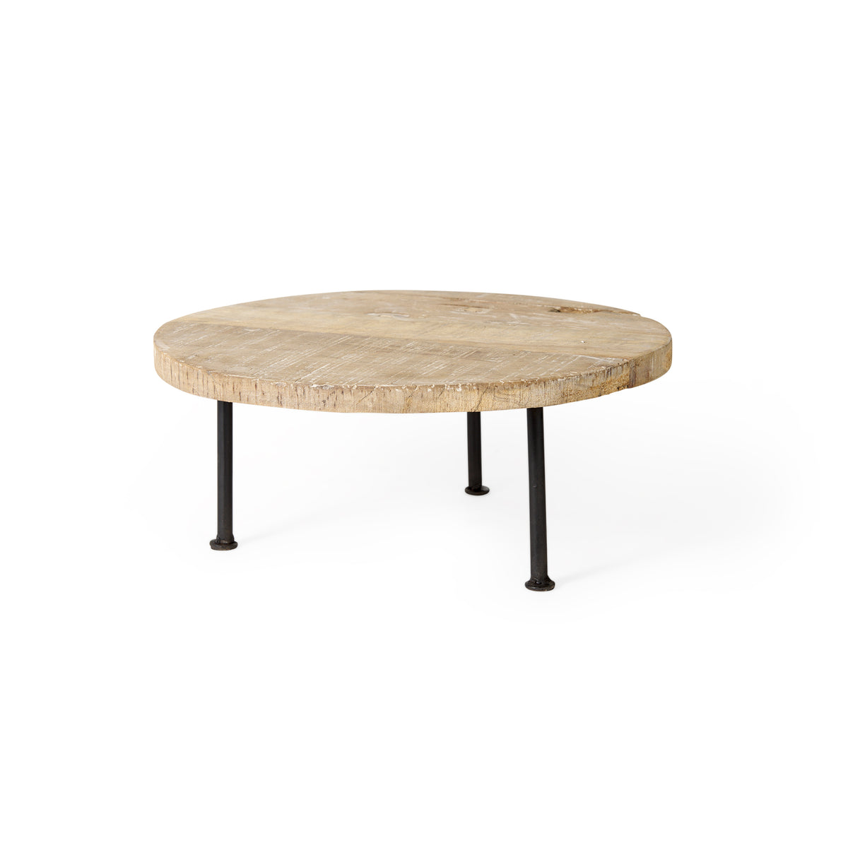 Cedric Round Wood Decorative Display Stand - Light Brown-Decorative Trays-DECOROLALA