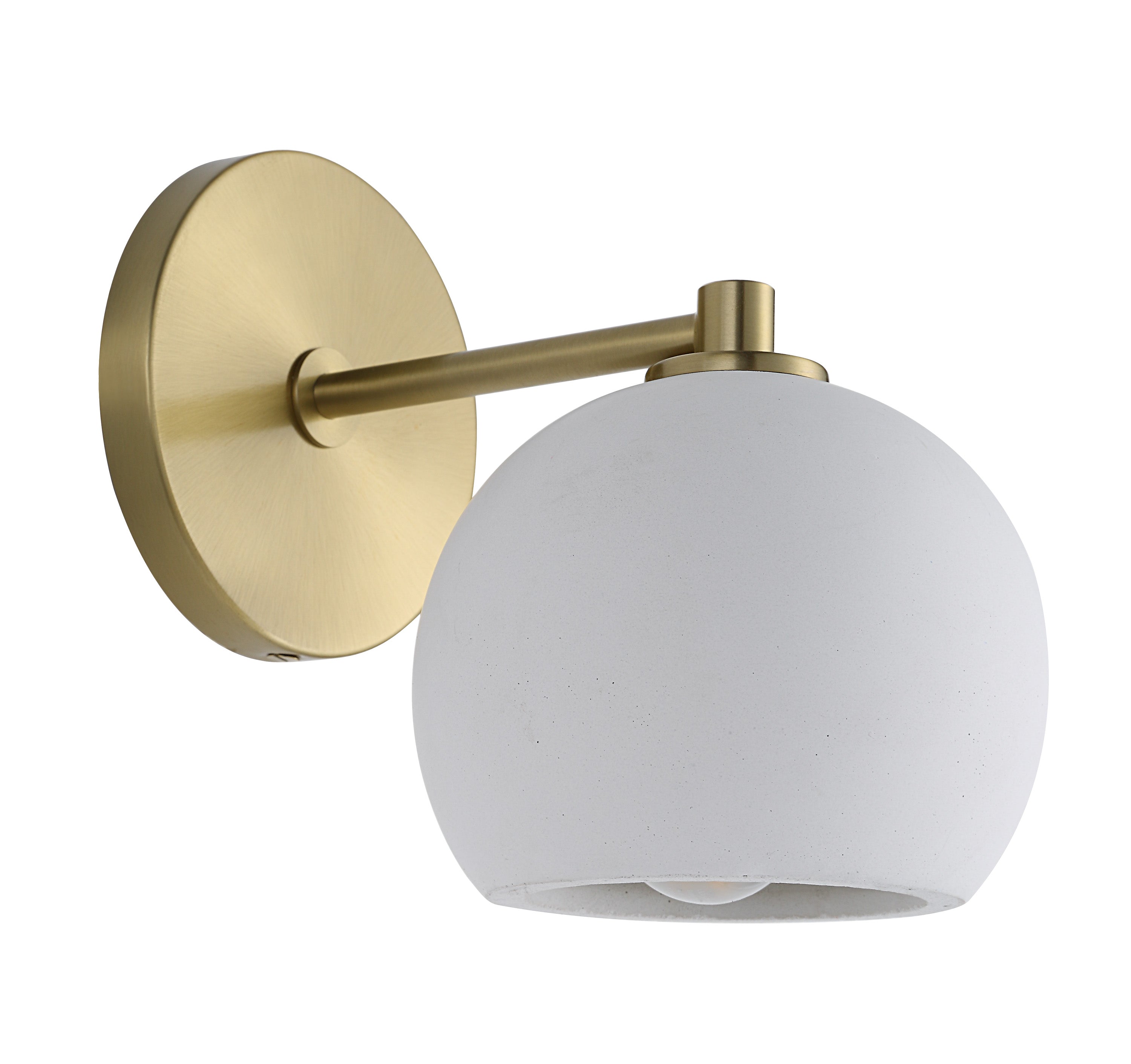 Cela 7.67" Wall Sconce, Concrete, Brass-Wall Sconce-DECOROLALA