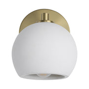 Cela 7.67" Wall Sconce, Concrete, Brass-Wall Sconce-DECOROLALA