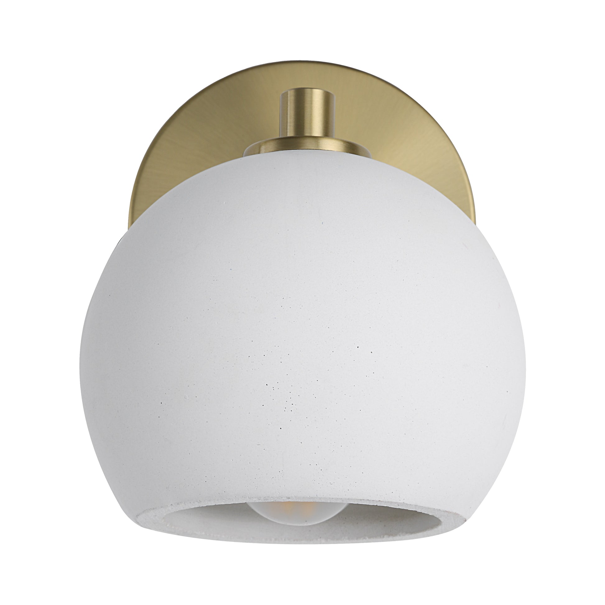 Cela 7.67" Wall Sconce, Concrete, Brass-Wall Sconce-DECOROLALA