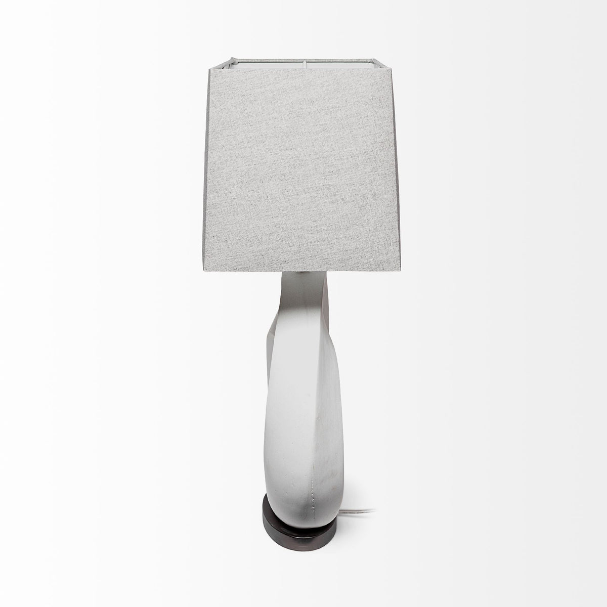 Celtica (26.8"H) White Resin Ring-Shaped Base Table Lamp-Table Lamps-DECOROLALA