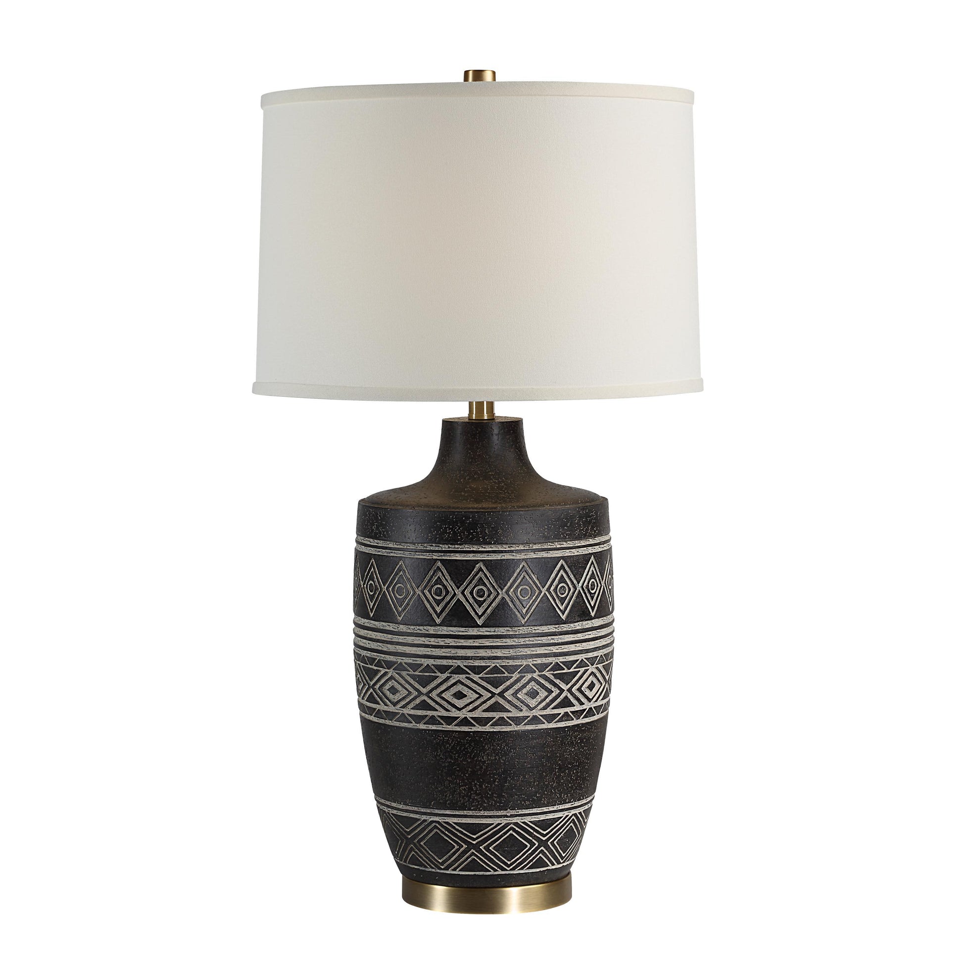 Ceniza 30.5" Table Lamp Black Geometric-Table Lamp-DECOROLALA