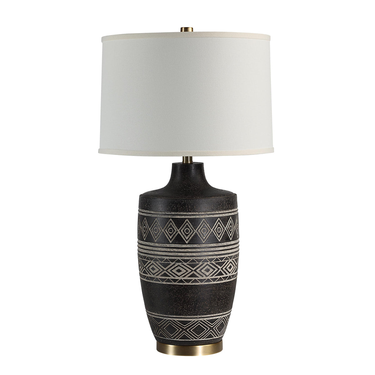 Ceniza 30.5" Table Lamp Black Geometric-Table Lamp-DECOROLALA