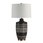 Ceniza 30.5" Table Lamp Black Geometric-Table Lamp-DECOROLALA