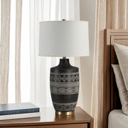 Ceniza 30.5" Table Lamp Black Geometric-Table Lamp-DECOROLALA