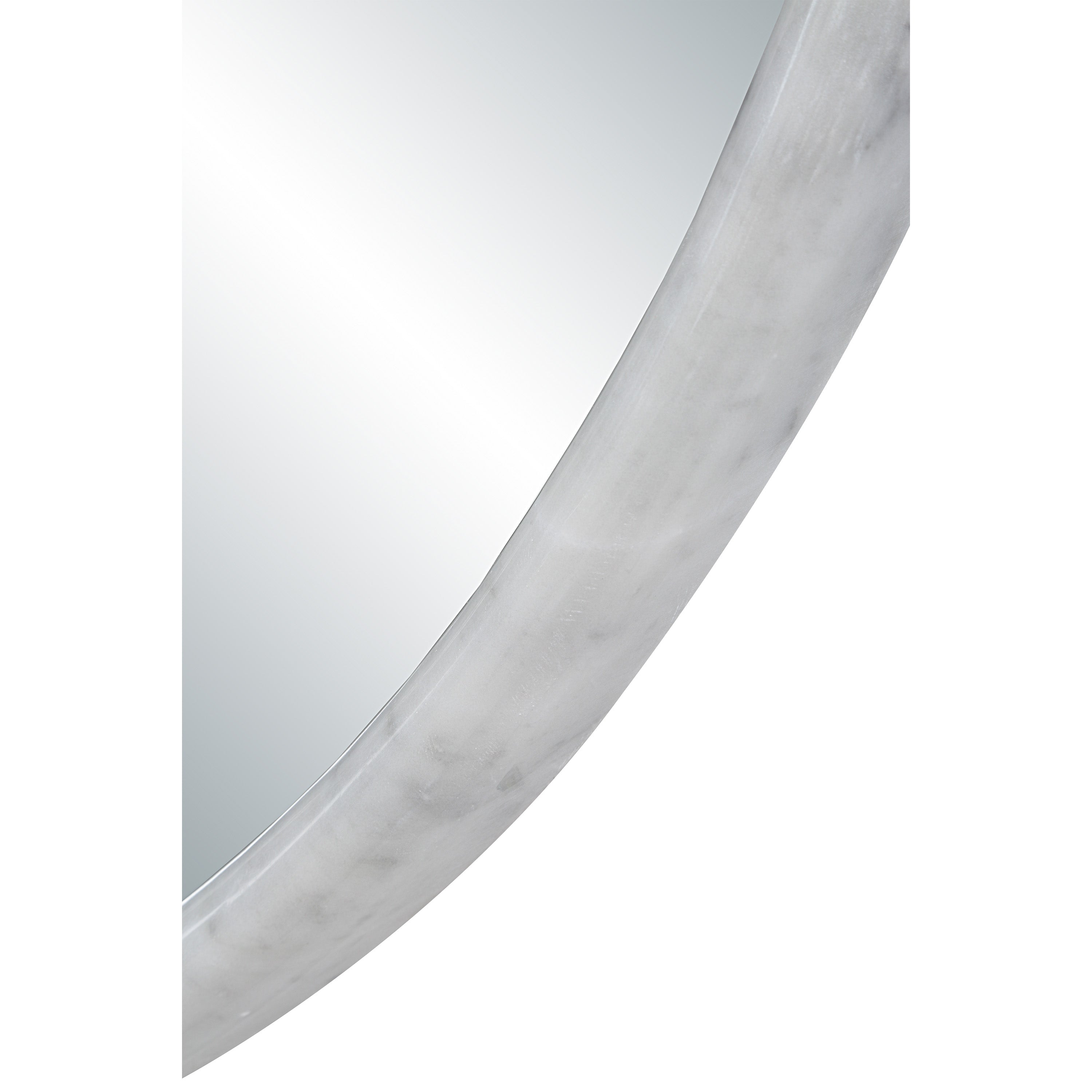 Cento 36" H x 36" W Wall Mirror, White-Mirror-DECOROLALA