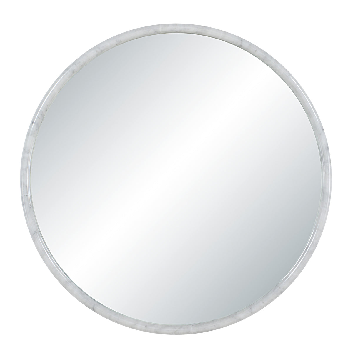 Cento 36" H x 36" W Wall Mirror, White-Mirrors-DECOROLALA