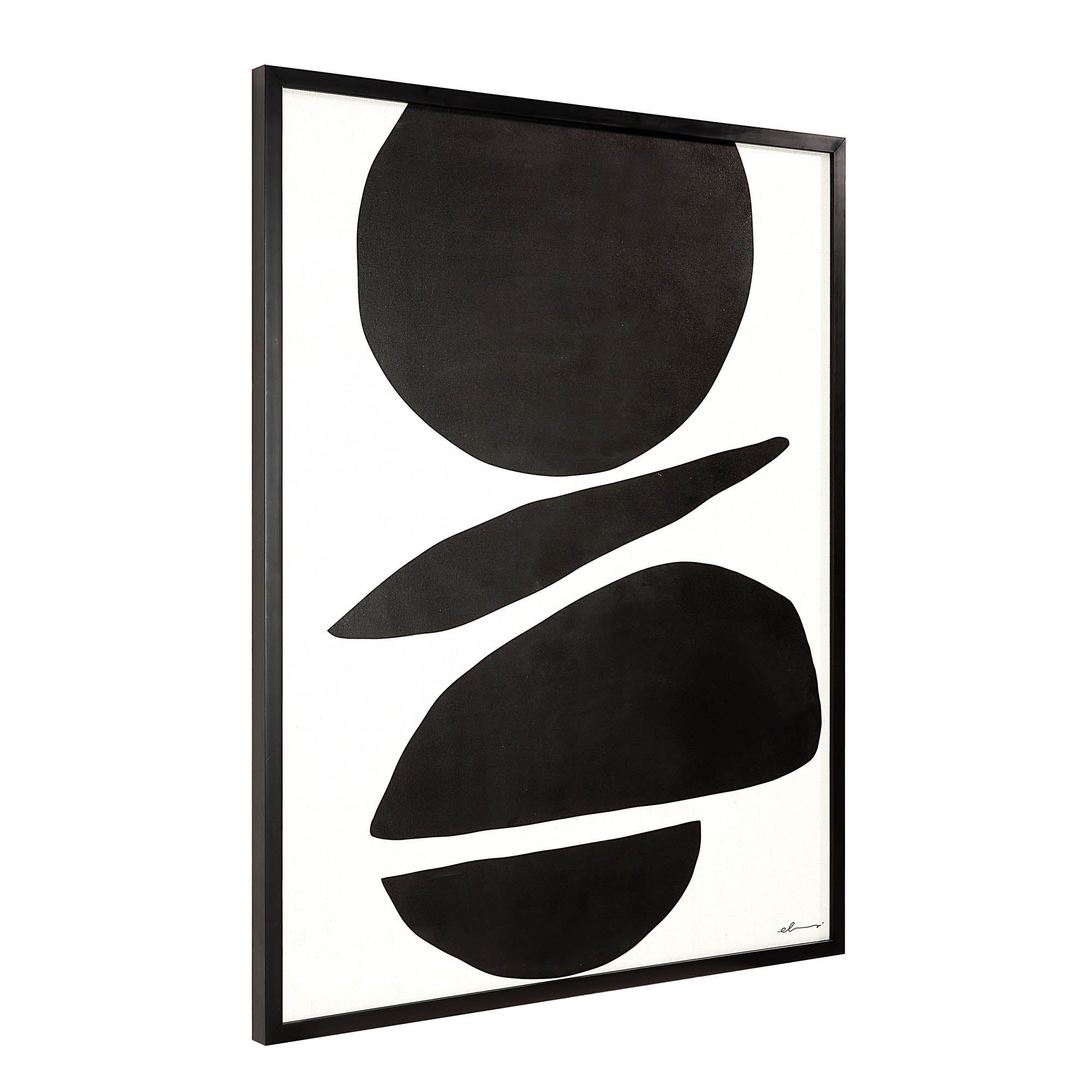 Cercola 45" Wide Wall Art, Black-Wall Art-DECOROLALA