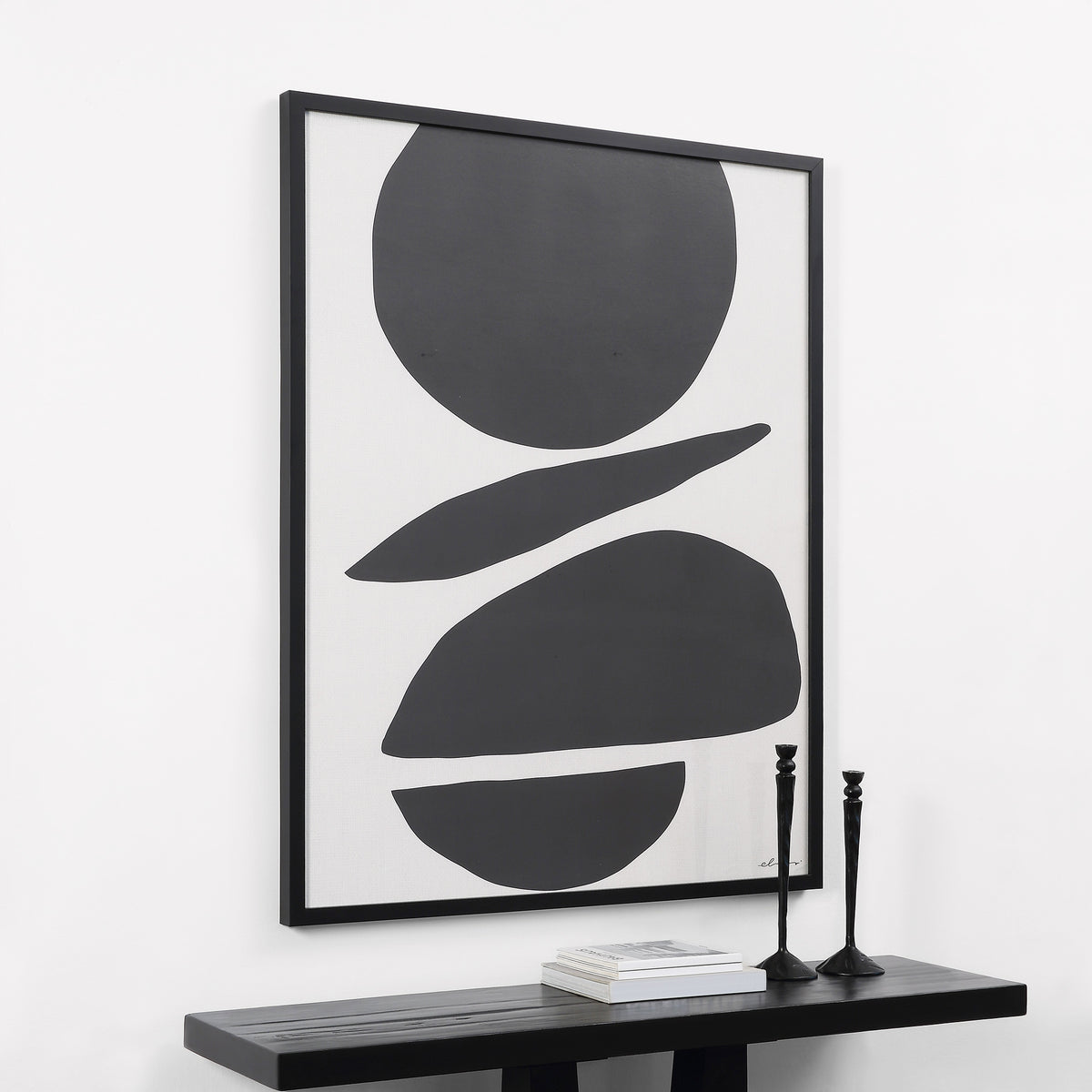 Cercola 45" Wide Wall Art, Black-Wall Art Prints-DECOROLALA