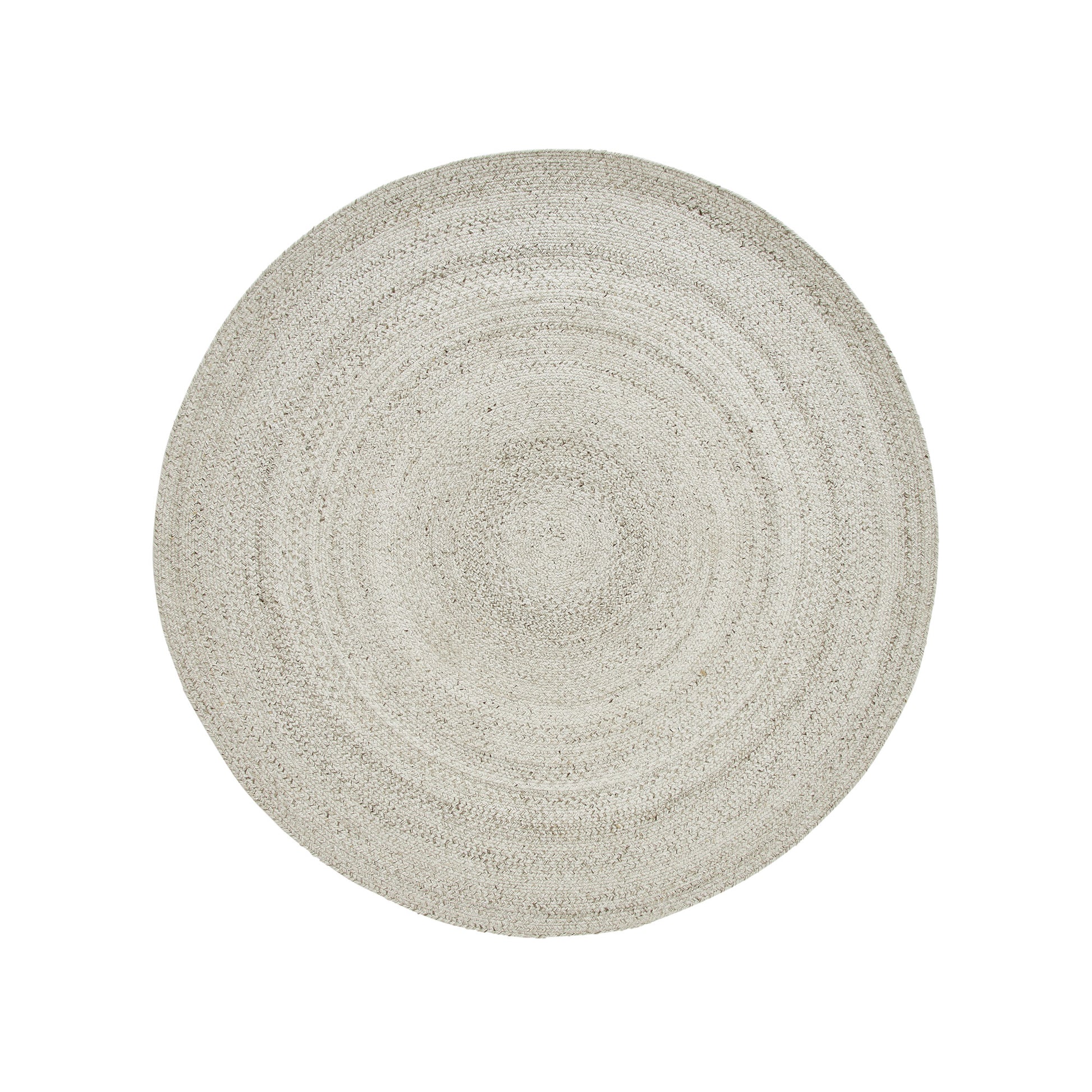 Cercola Ivory Hand Woven Round Rug-Indoor Rug-DECOROLALA