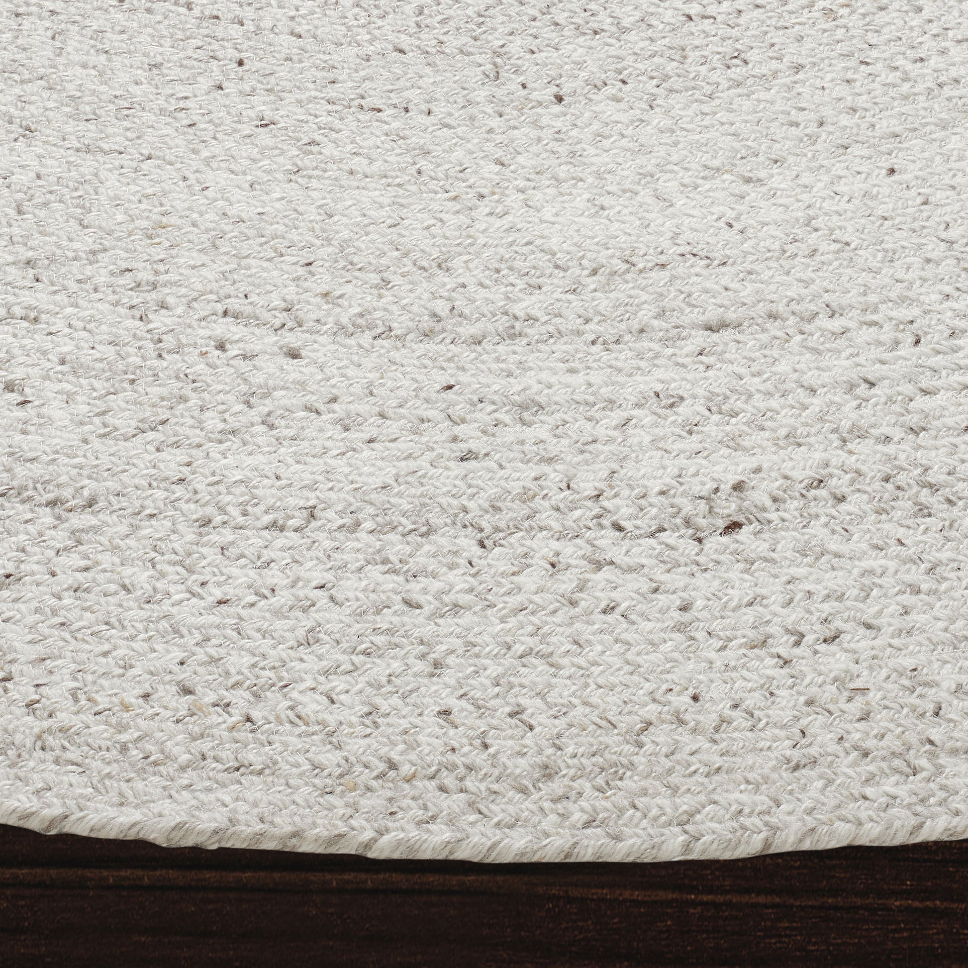 Cercola Ivory Hand Woven Round Rug-Indoor Rug-DECOROLALA