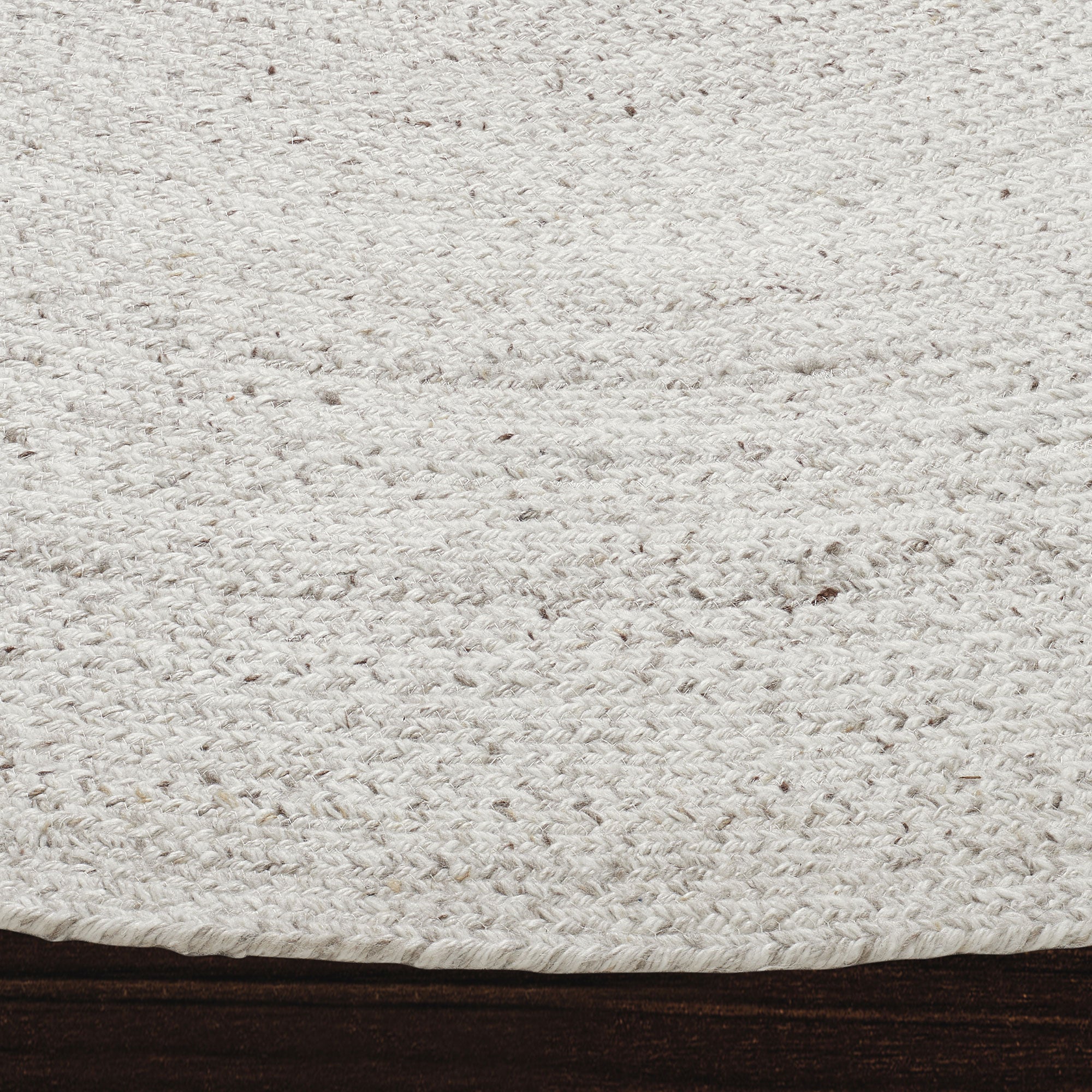 Cercola Ivory Hand Woven Round Rug-Indoor Rug-DECOROLALA