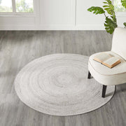 Cercola Ivory Hand Woven Round Rug-Indoor Rug-DECOROLALA