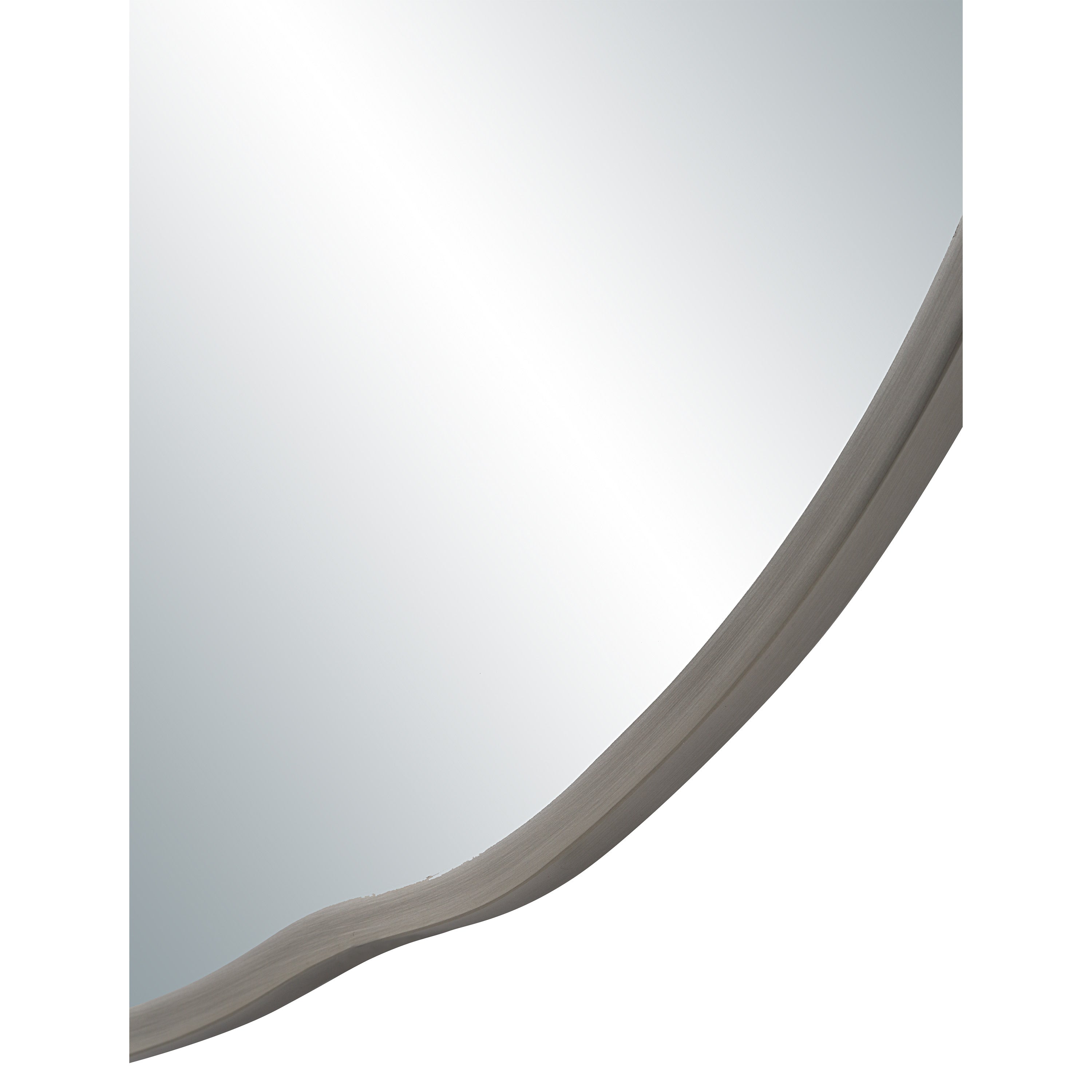 Cerro 30" H x 30" W Wall Mirror, Silver-Mirror-DECOROLALA