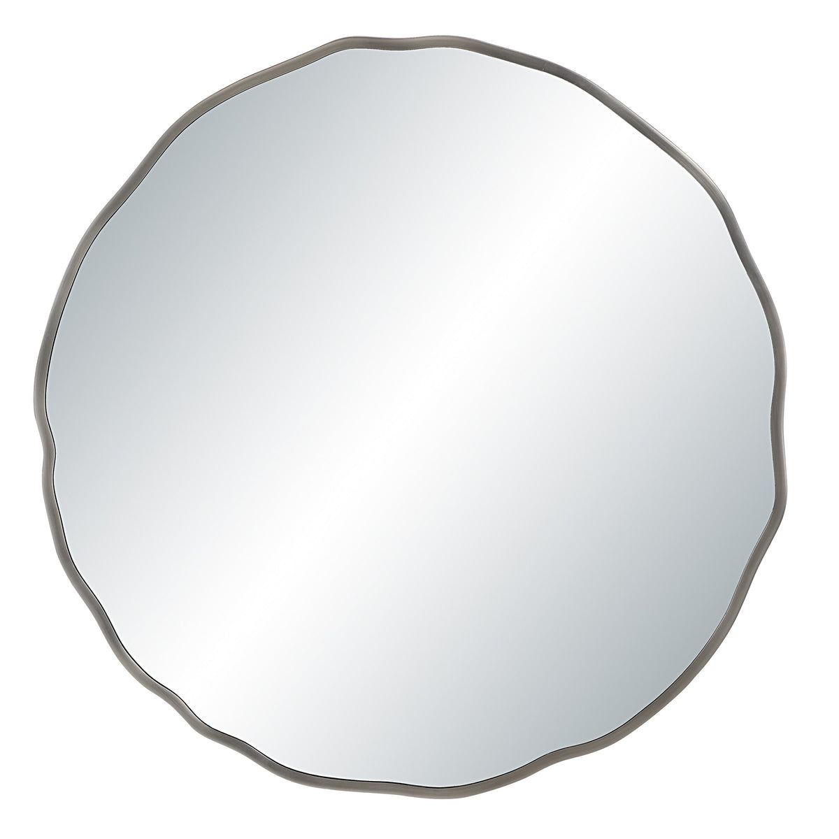 Cerro 30" H x 30" W Wall Mirror, Silver-Mirrors-DECOROLALA