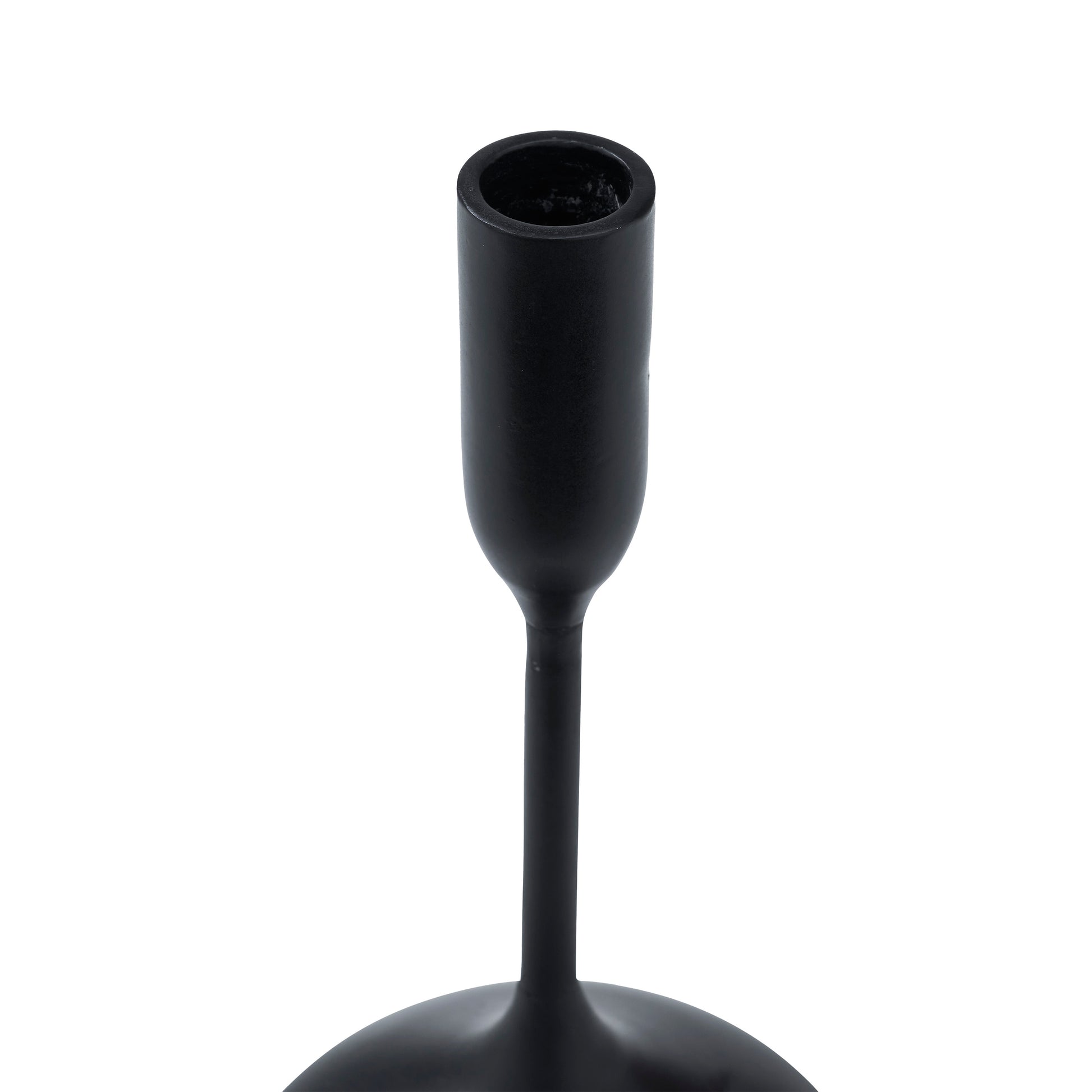 Chambers Indoor Aluminum Set Of 3 Tapered Candle Holder, Matte Black-Candle Holder-DECOROLALA