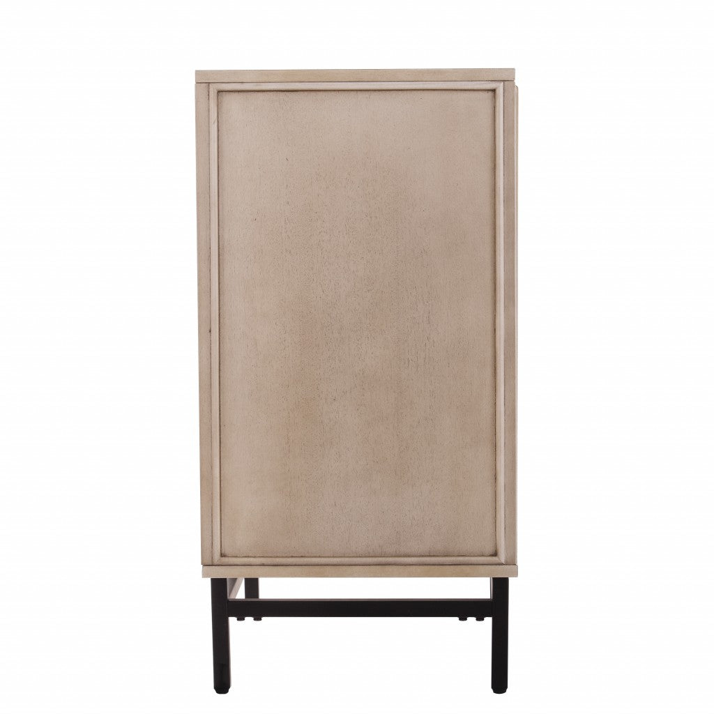 Champagne Deco Buffet Storage Cabinet-Sideboards-DECOROLALA