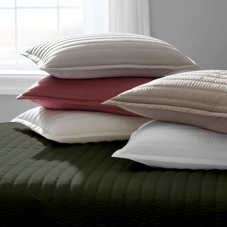 Channel Stitch Linen Cotton Quilt Set - Lightweight Bedding-Quilt-DECOROLALA