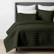 Channel Stitch Linen Cotton Quilt Set - Lightweight Bedding-Quilt-DECOROLALA