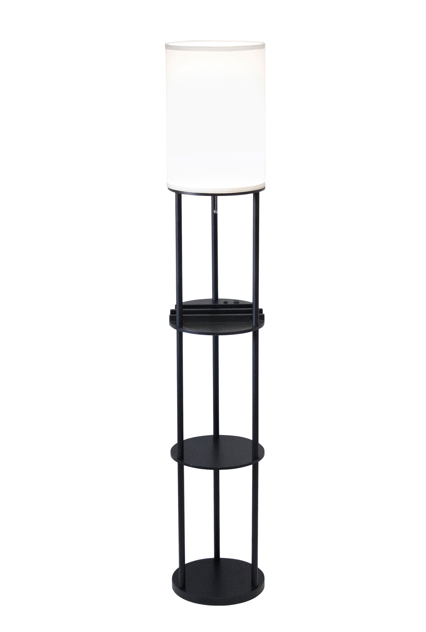 Charging Station Shelf Floor Lamp-Lighting-DECOROLALA