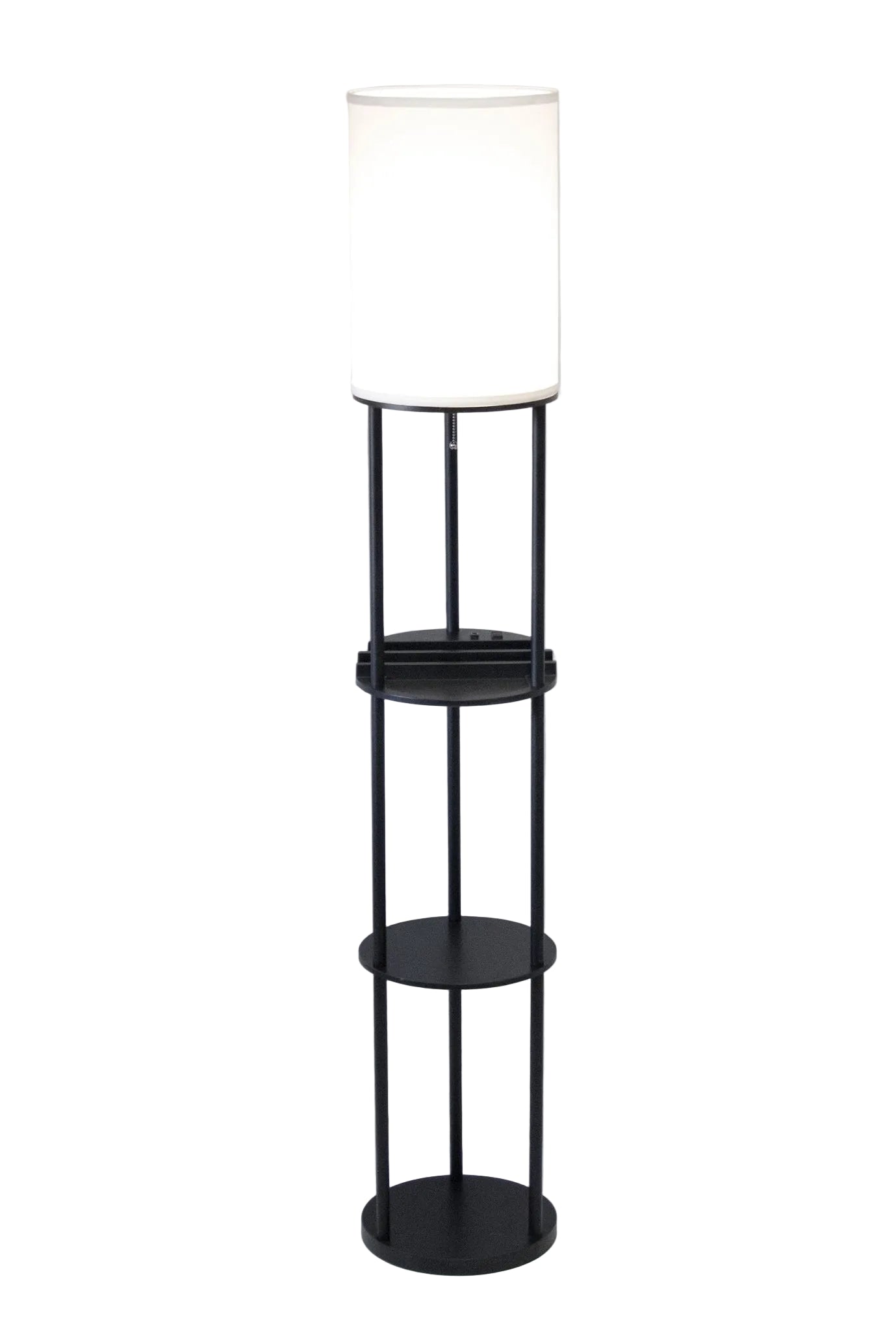 Charging Station Shelf Floor Lamp-Lighting-DECOROLALA