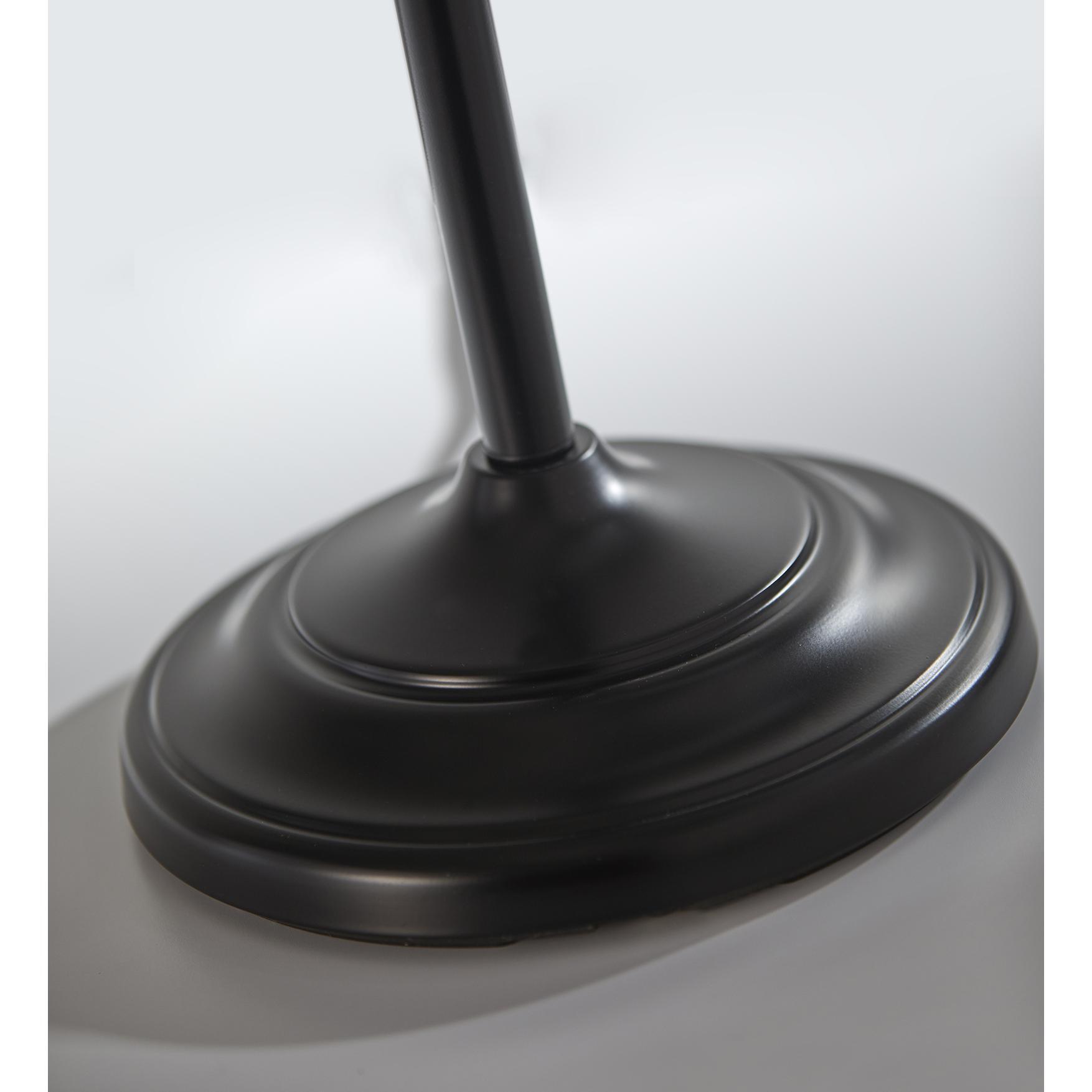 Charles Floor Lamp - Black Metal Herringbone Shade-Lighting-DECOROLALA