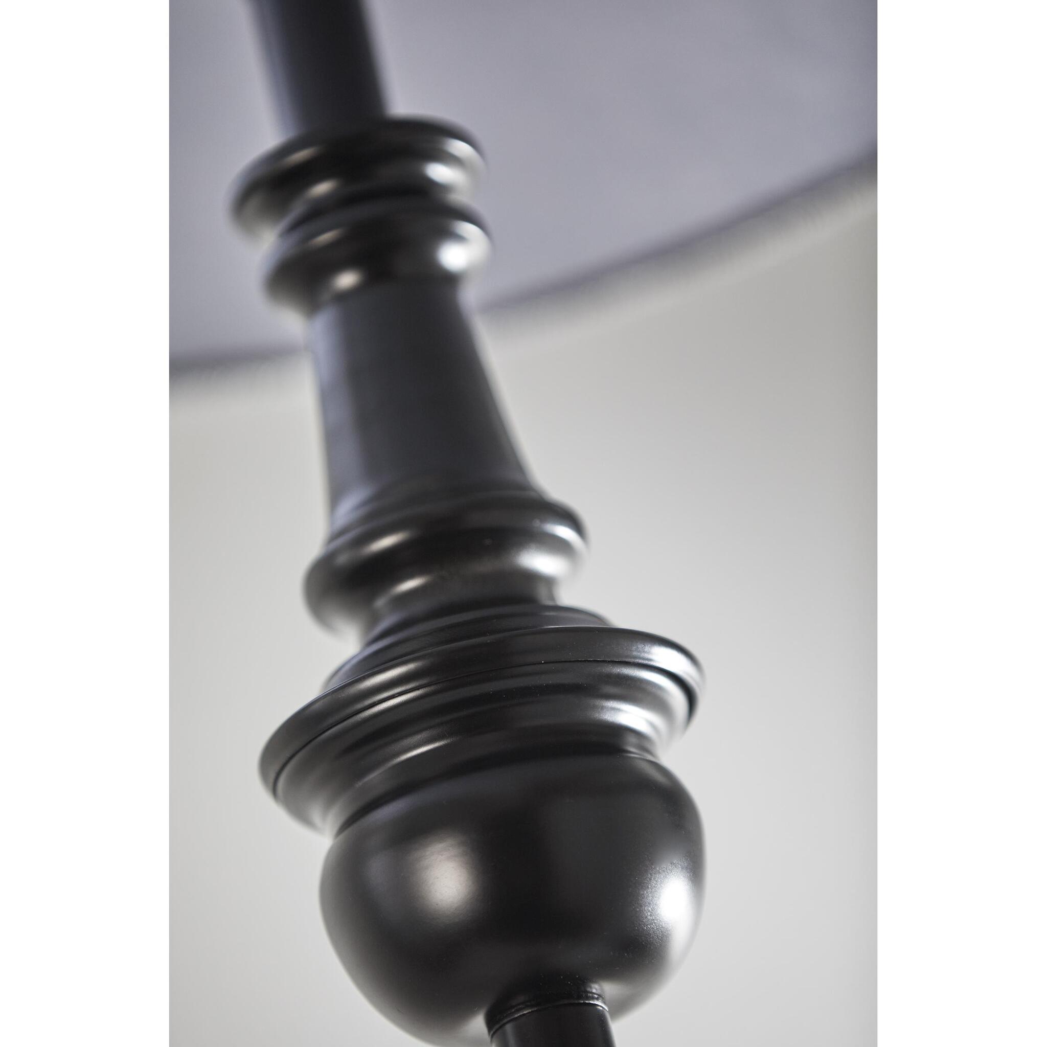 Charles Floor Lamp - Black Metal Herringbone Shade-Lighting-DECOROLALA
