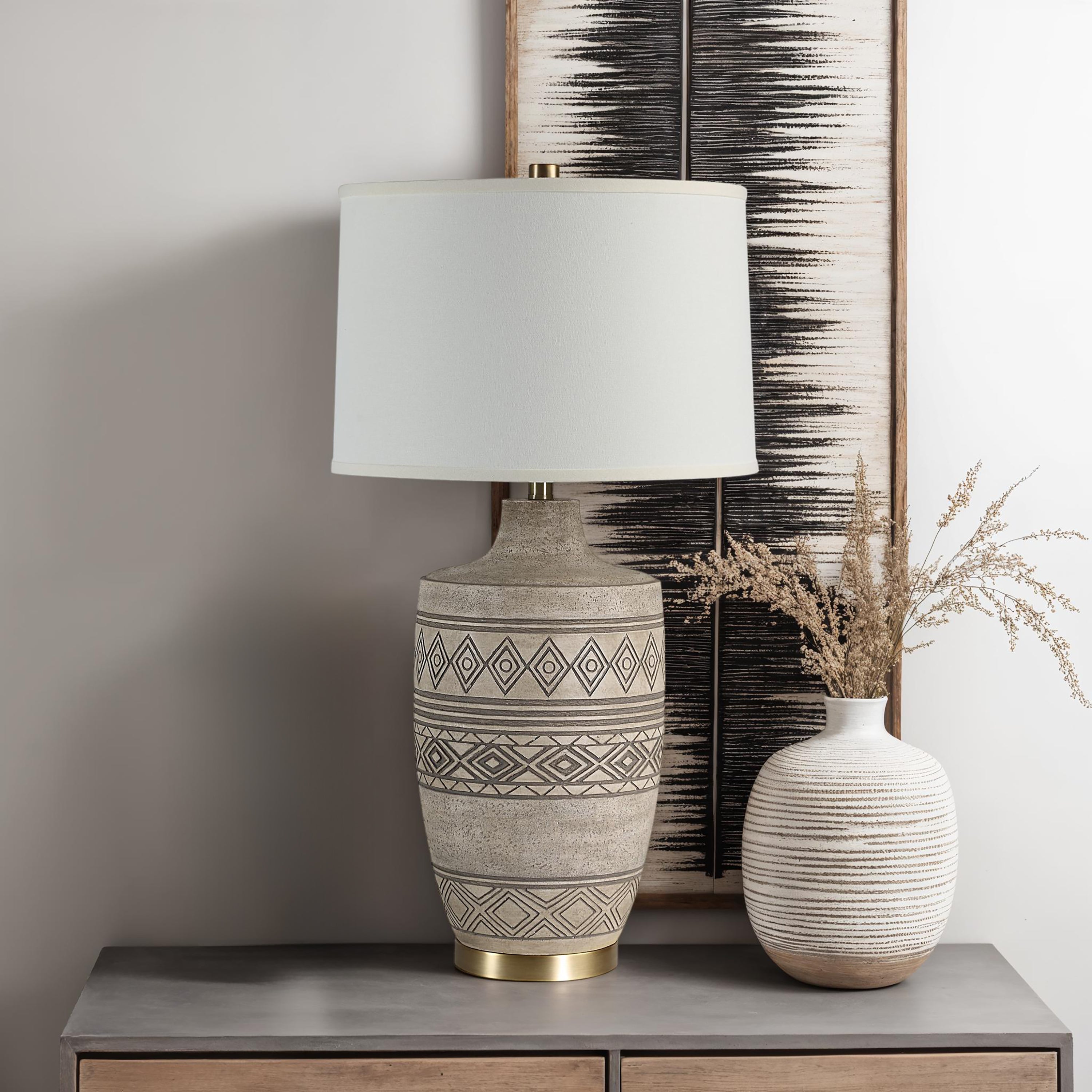 Charlize 30.5" Height Table Lamp, Cream-Table Lamp-DECOROLALA