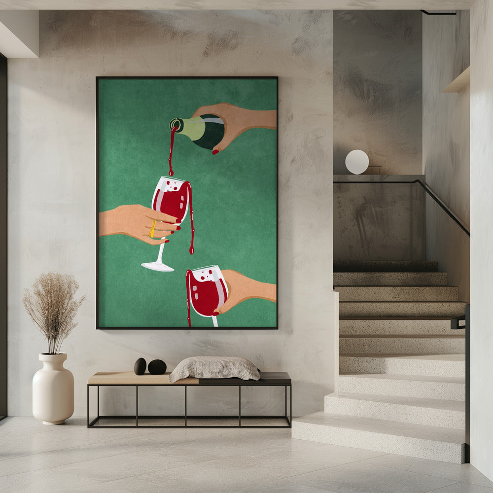 Cheers Girls Wall Art by Raissa Oltmanns-Canvas Print-DECOROLALA