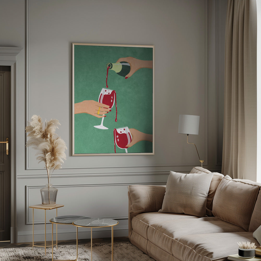 Cheers Girls Wall Art by Raissa Oltmanns-Canvas Print-DECOROLALA