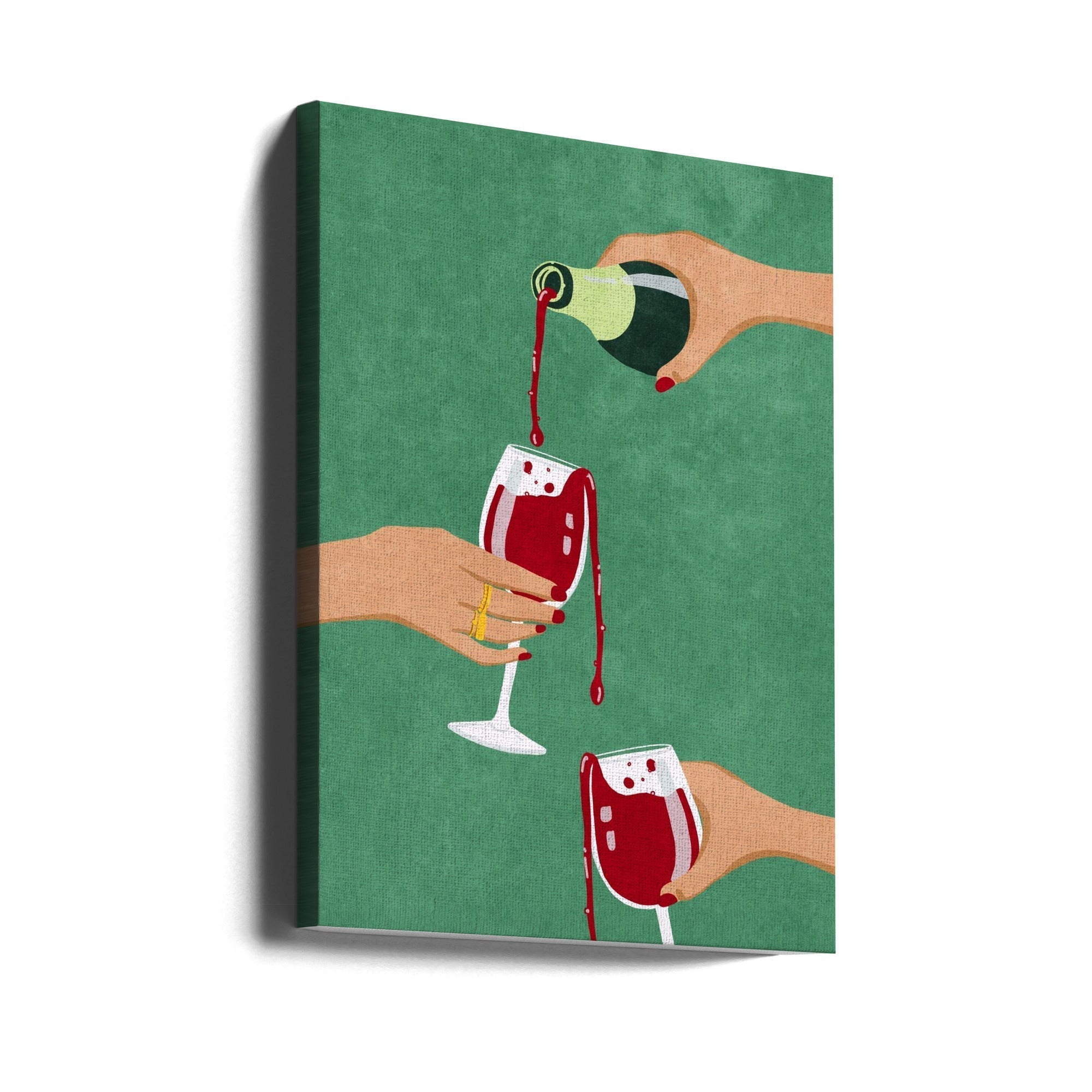 Cheers Girls Wall Art by Raissa Oltmanns-Canvas Print-DECOROLALA