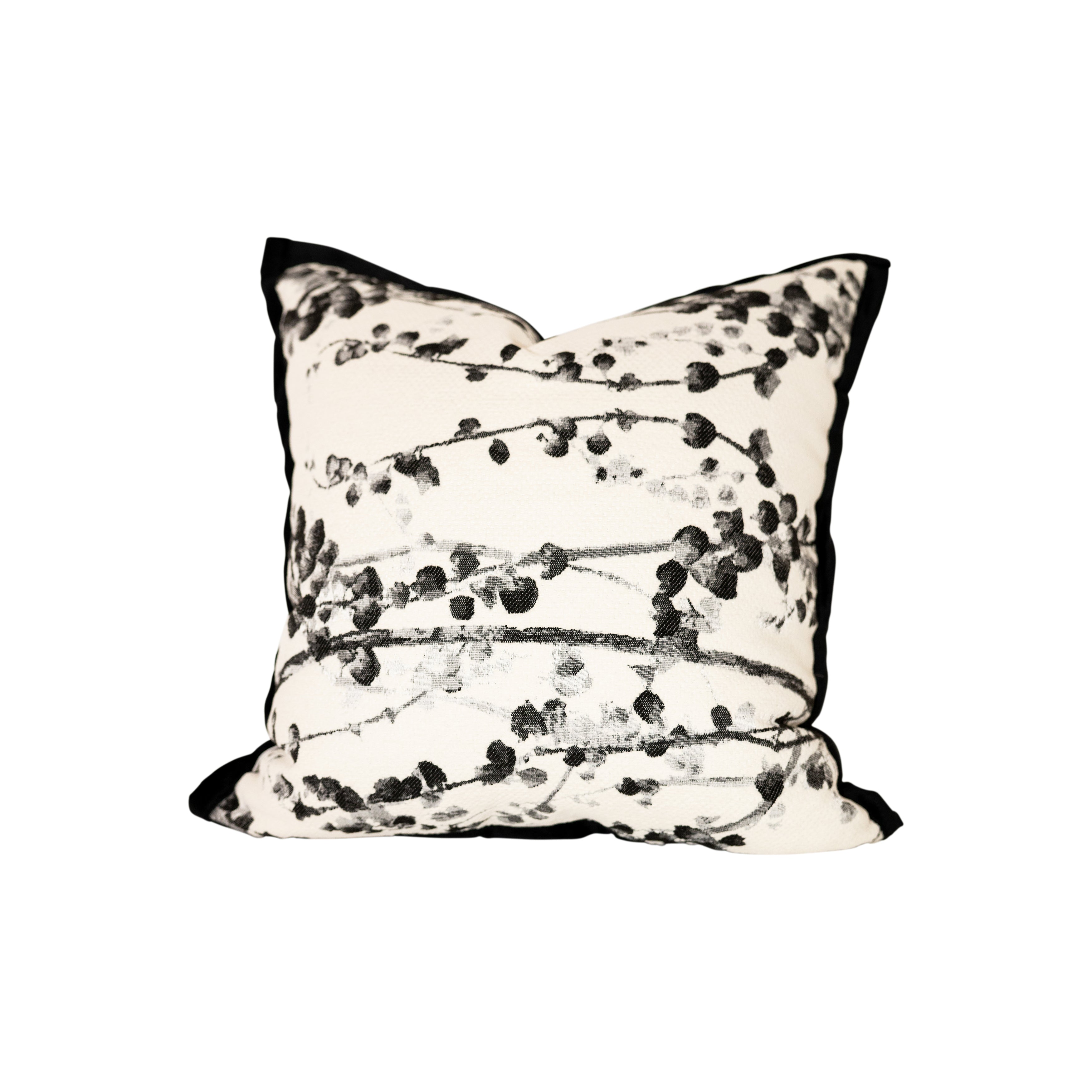 Chenille Branch Design Jacquard Pillow-Decorative Cushions-DECOROLALA