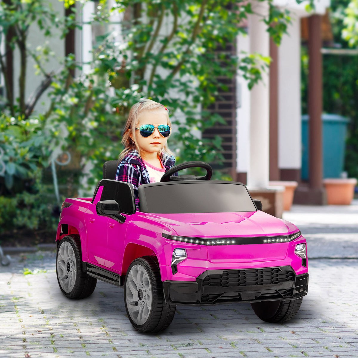 12V CHEVROLET SILVERADO EV RST Licensed Kids Car w/ Remote, Spring Suspension, Soft Start, Training Wheels-Toys & Games > Baby & Toddler Toys > Electric Ride-On Toys > Electric Toy Cars-DECOROLALA