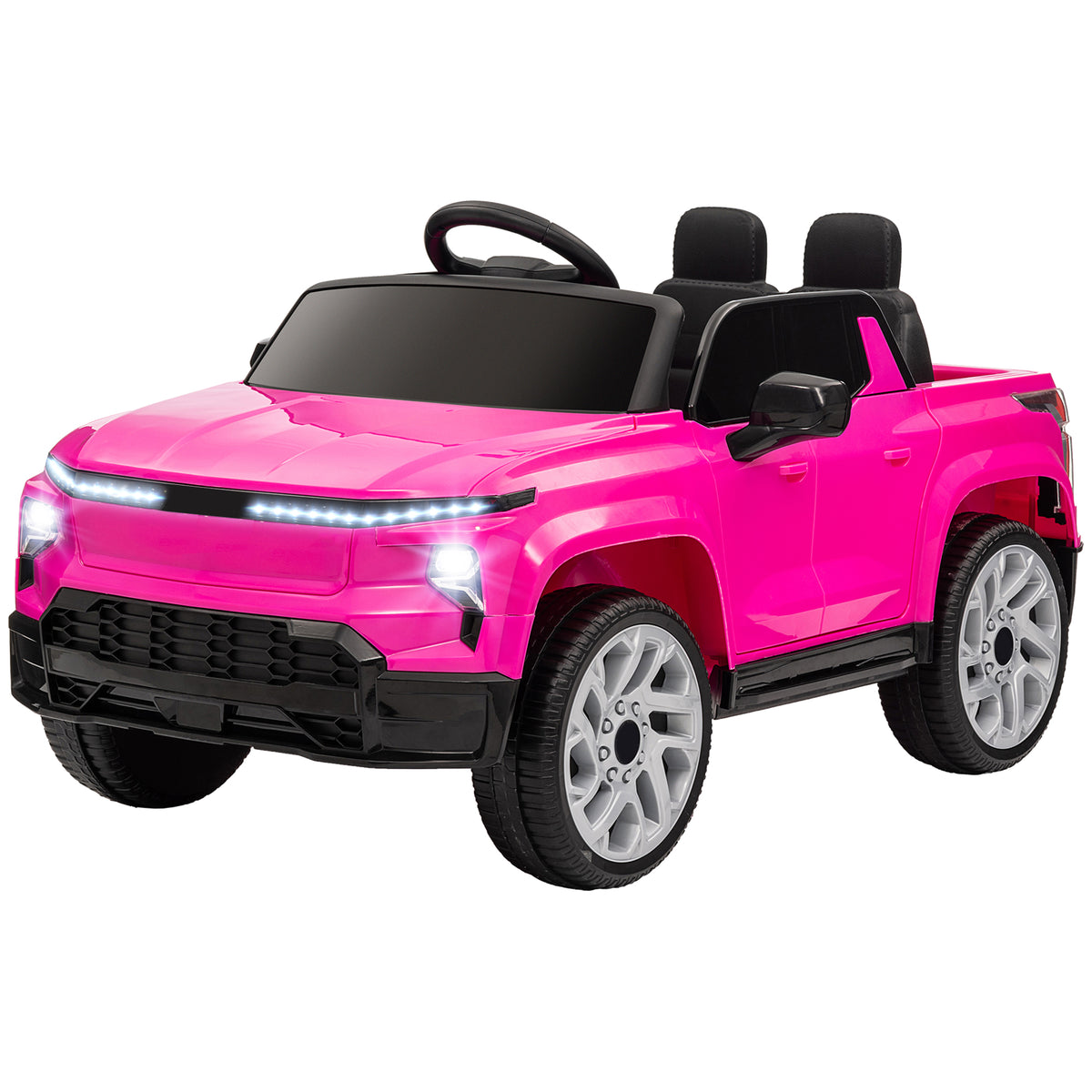 12V CHEVROLET SILVERADO EV RST Licensed Kids Car w/ Remote, Spring Suspension, Soft Start, Training Wheels-Toys & Games > Baby & Toddler Toys > Electric Ride-On Toys > Electric Toy Cars-DECOROLALA