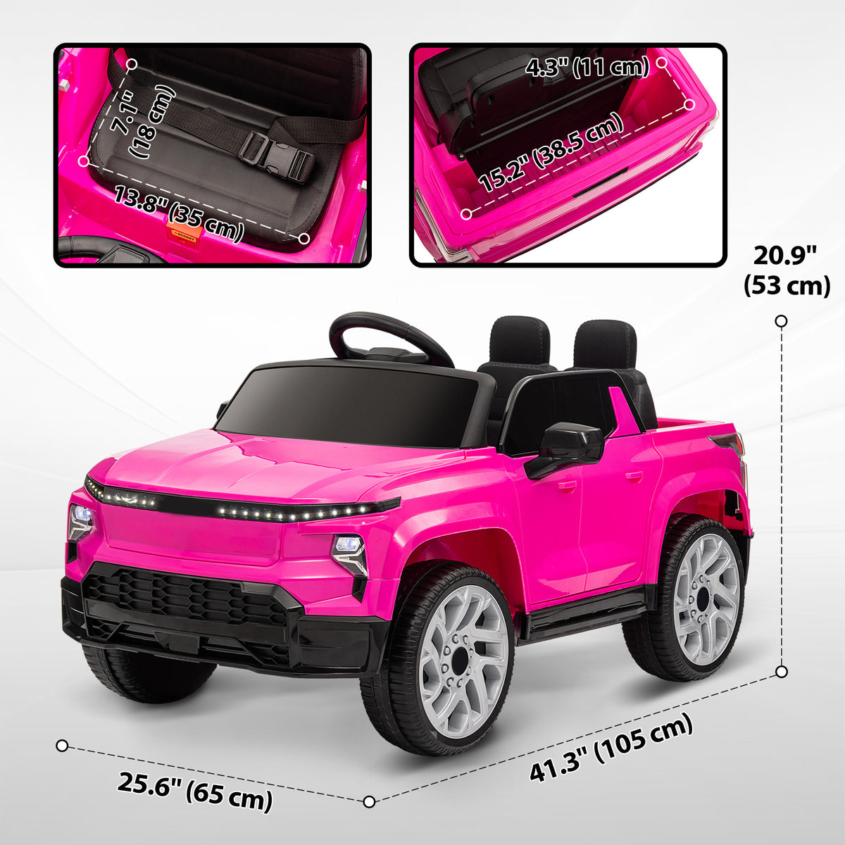 12V CHEVROLET SILVERADO EV RST Licensed Kids Car w/ Remote, Spring Suspension, Soft Start, Training Wheels-Toys & Games > Baby & Toddler Toys > Electric Ride-On Toys > Electric Toy Cars-DECOROLALA