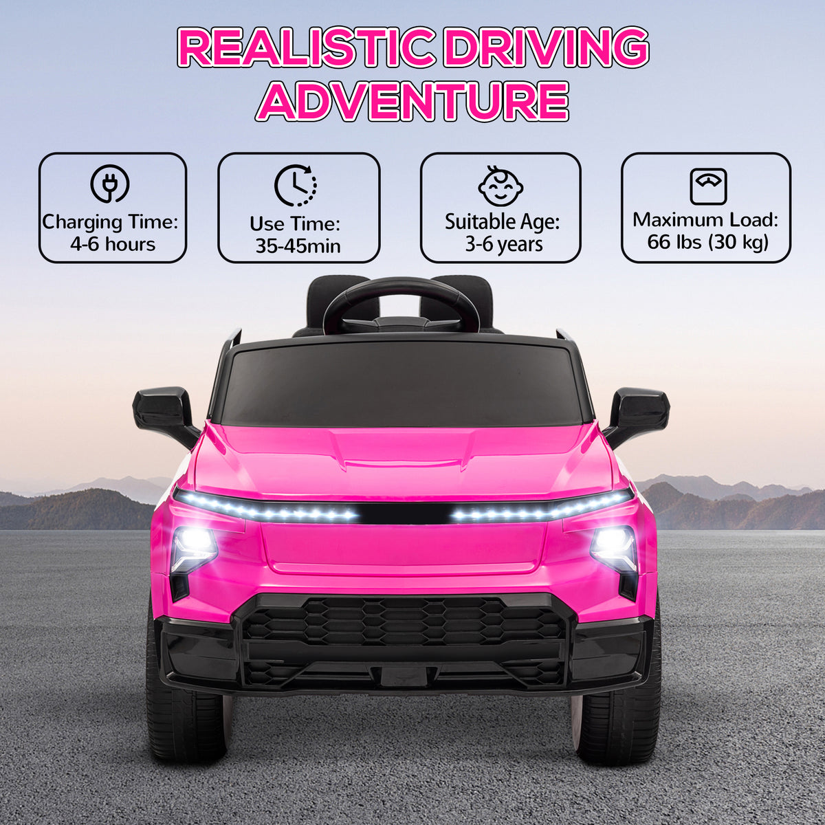 12V CHEVROLET SILVERADO EV RST Licensed Kids Car w/ Remote, Spring Suspension, Soft Start, Training Wheels-Toys & Games > Baby & Toddler Toys > Electric Ride-On Toys > Electric Toy Cars-DECOROLALA