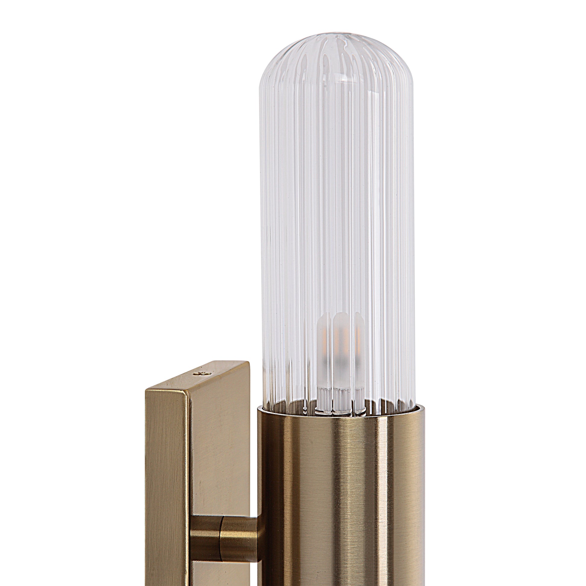 Chiara 15.75" Ribbed Clear 2-Light Wall Sconce-Wall Sconce-DECOROLALA