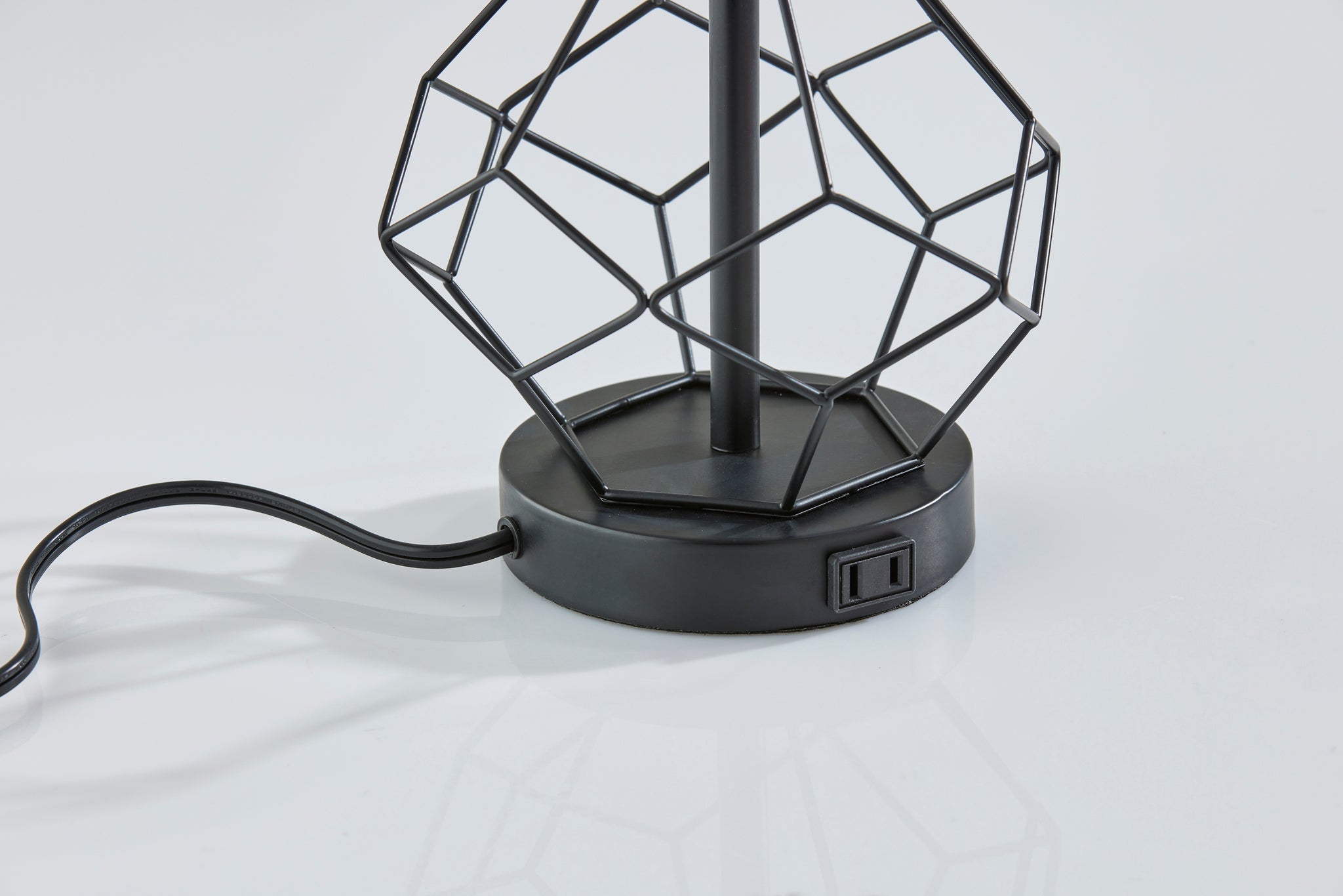 Chiara 2 Piece Table Lamp Set - Black 16" AC Outlet-Lighting-DECOROLALA