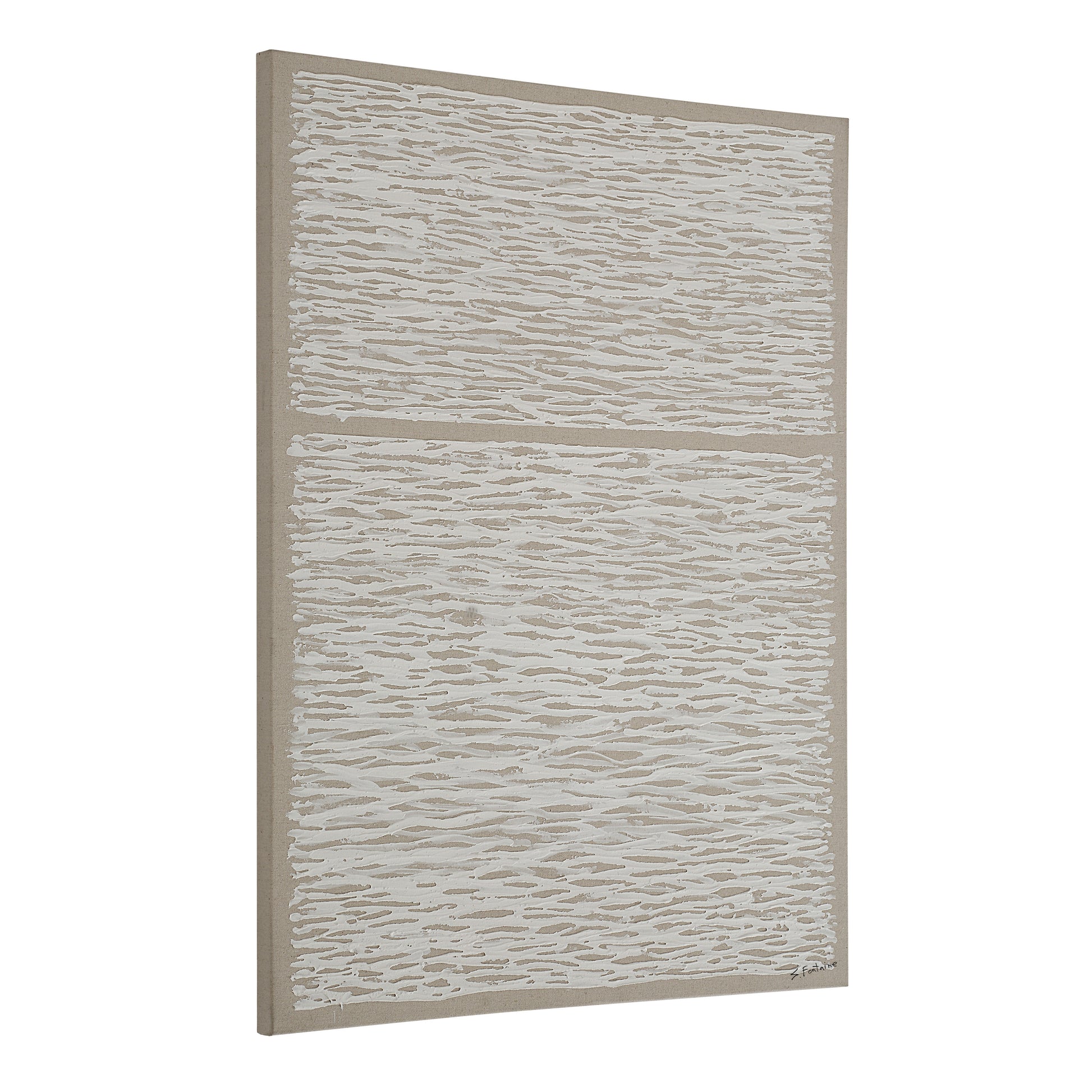 Chiari 36" Wide Canvas Art, White-Canvas Art-DECOROLALA