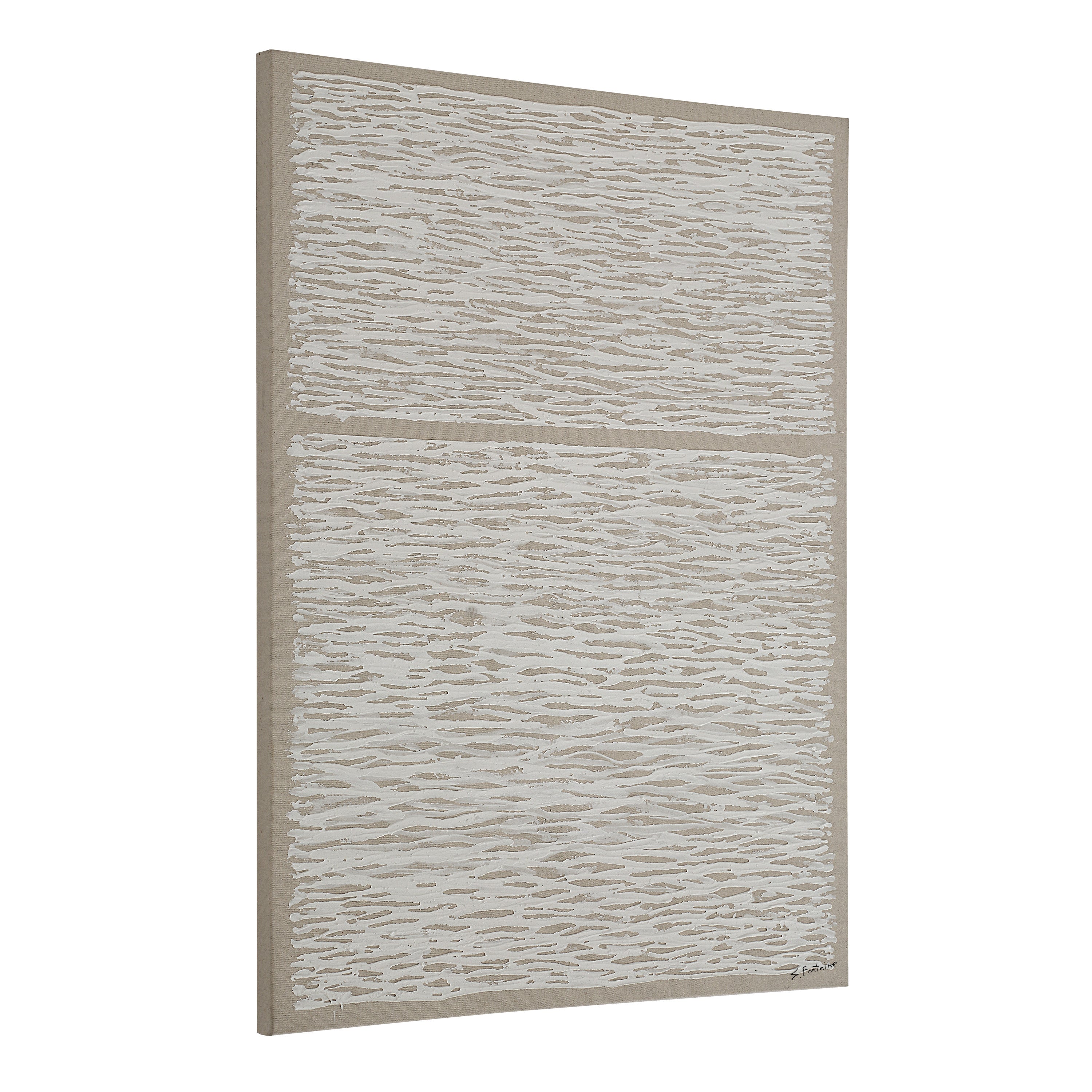 Chiari 36" Wide Canvas Art, White-Canvas Art-DECOROLALA