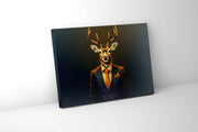 Chief Deer Modern Art Canvas 48x36 Gold-Wall Art-DECOROLALA